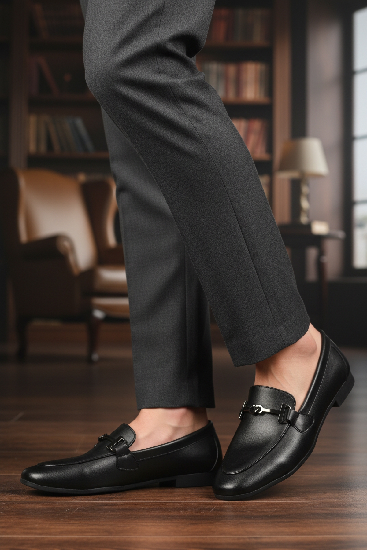 Siyah Cilt Hafif Esnek Kadın Casual Ayakkabı 572433 Z - Görsel 2