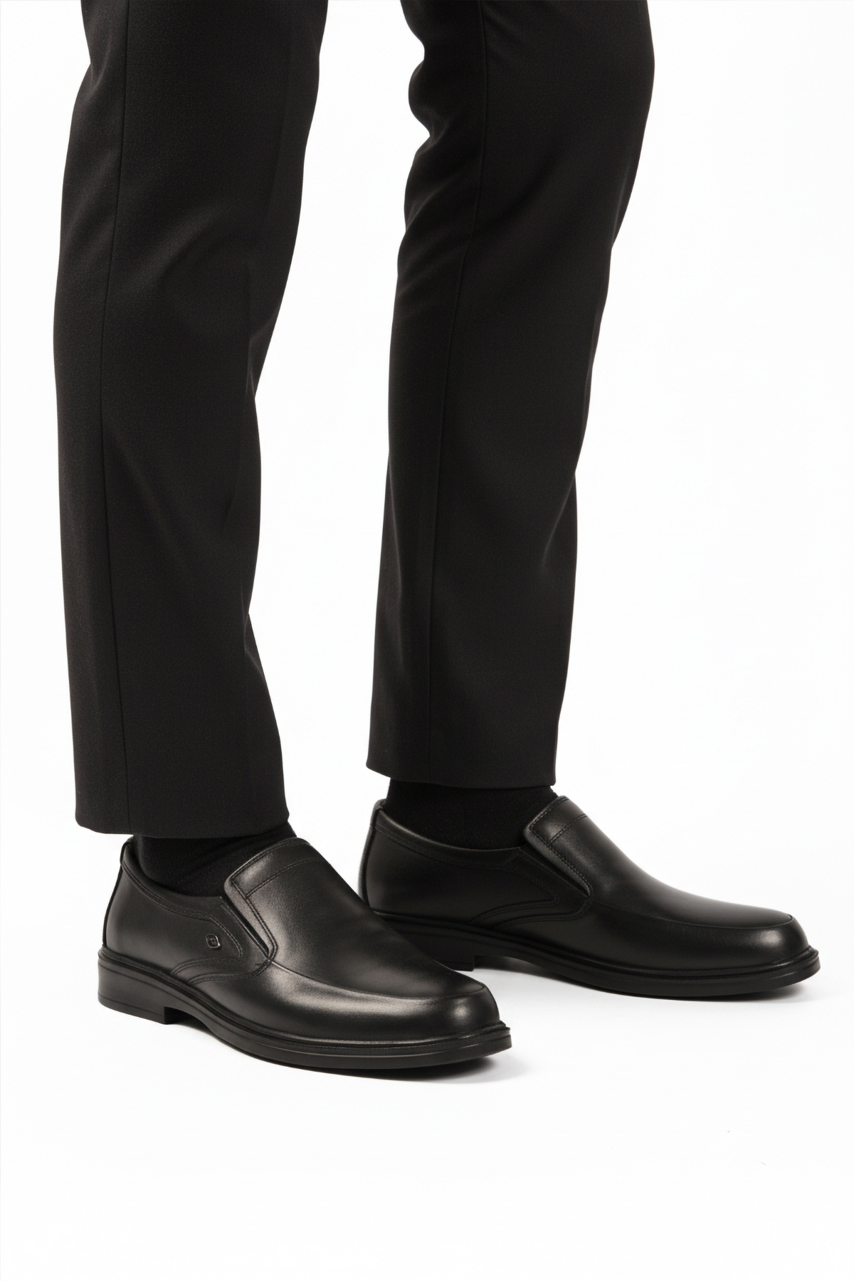 Siyah Hakiki Deri Erkek Casual Ayakkabı DSN 2036 M - Görsel 2