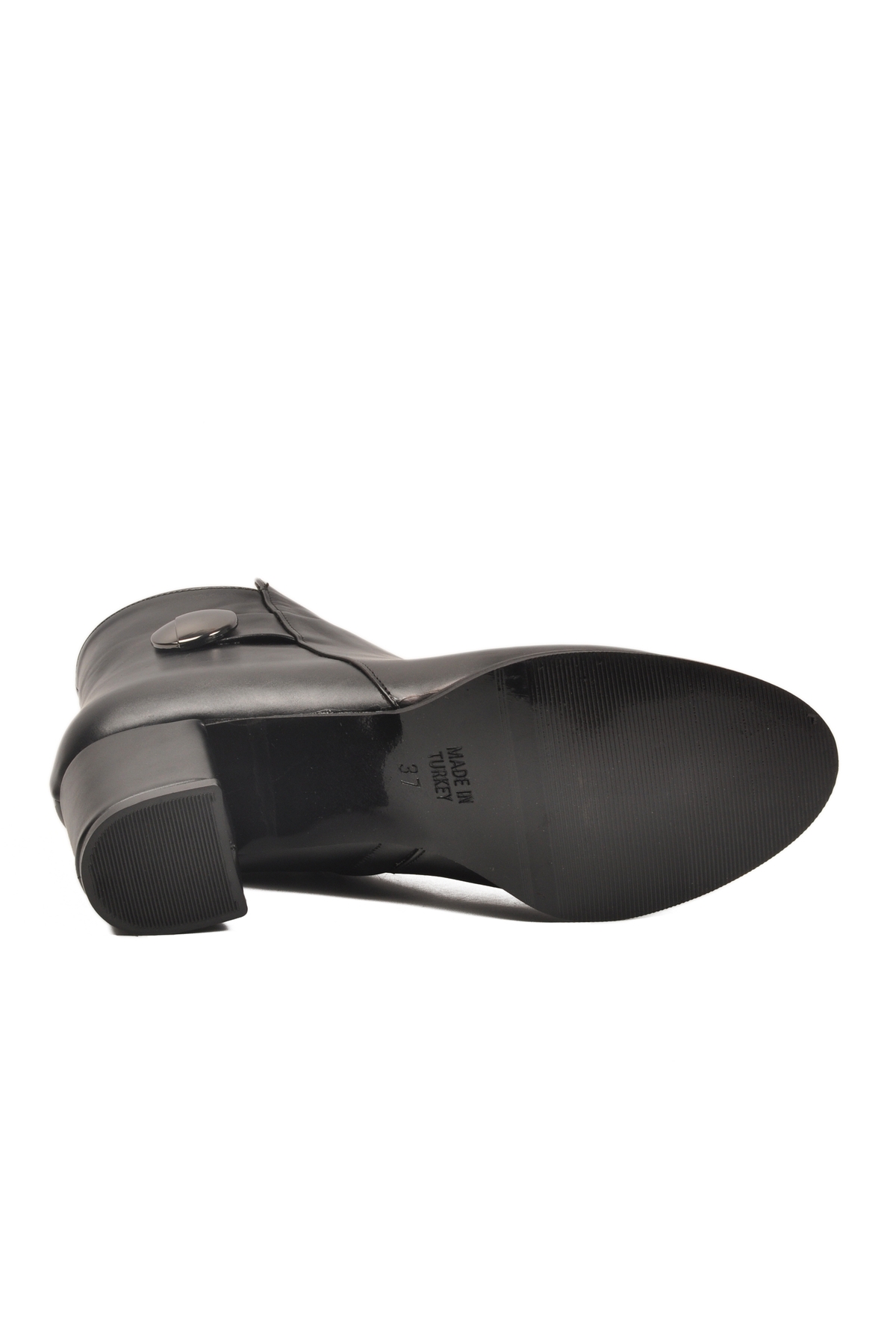 Siyah Dar Kalıp İçi Polarlı Fermuarlı Topuklu Kadın Bot 262325 Z - Görsel 6