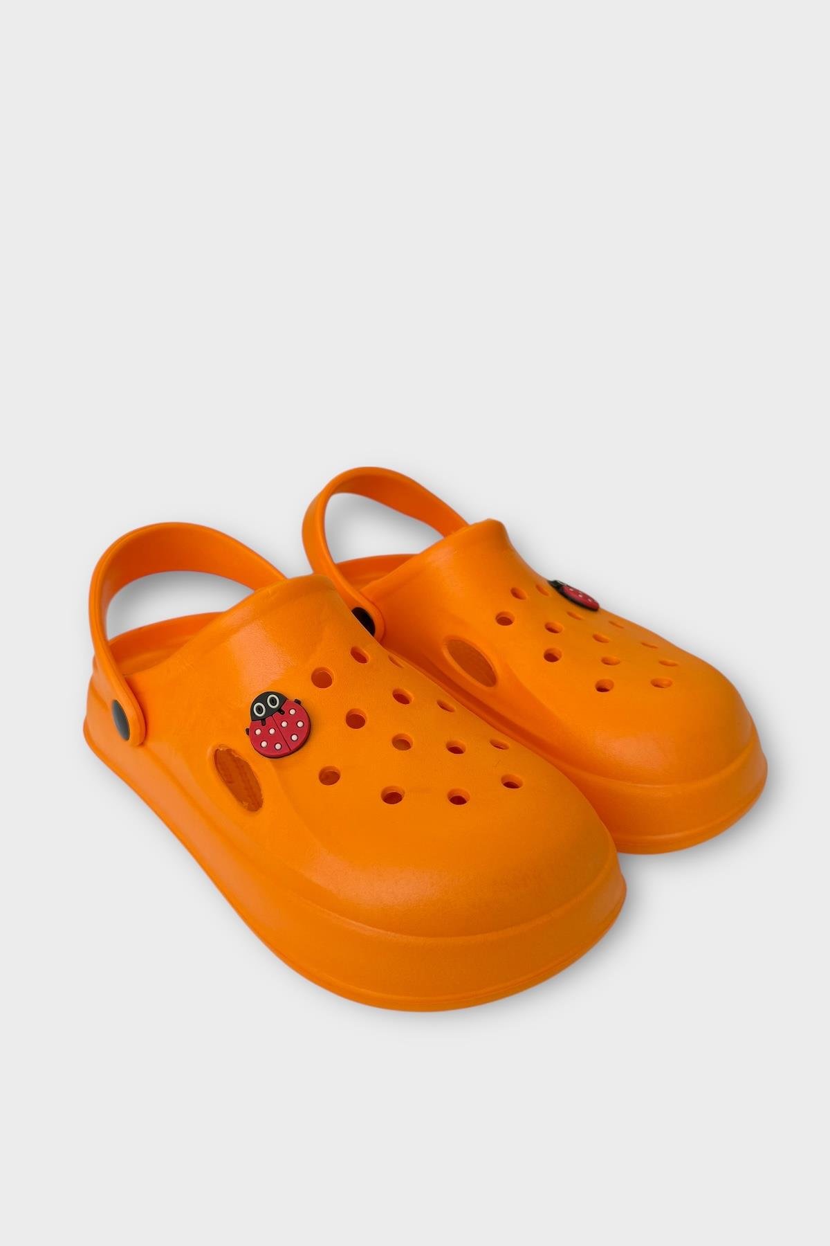 Kadın Comfort Uğur Böceği Tokalı Medikal Hemşire Sabo Terlik TURUNCU - Görsel 4