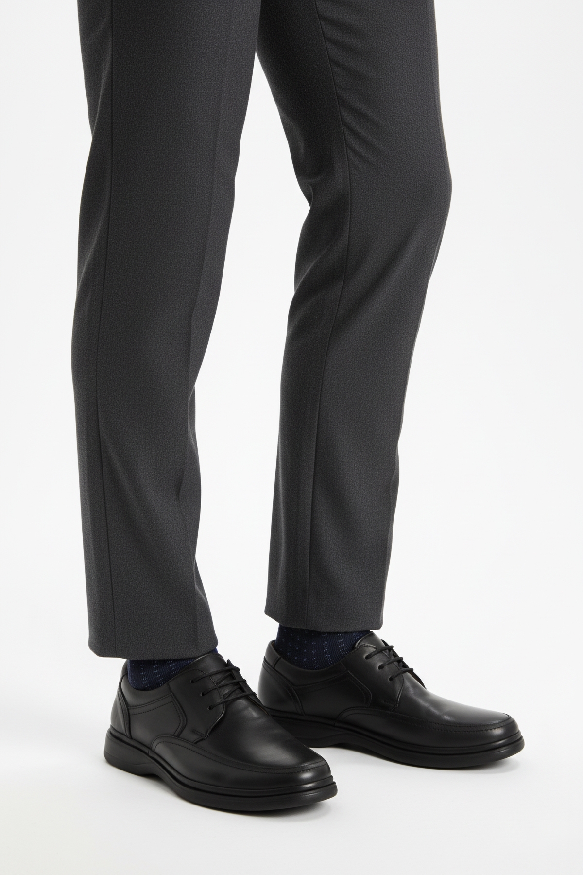 Siyah Hakiki Deri Erkek Casual Ayakkabı DSN 2038 M - Görsel 2