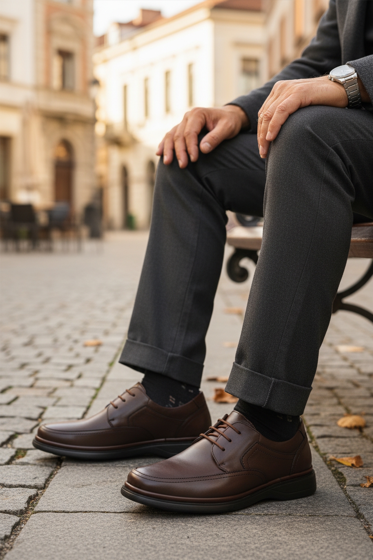 Kahve Hakiki Deri Erkek Casual Ayakkabı DSN 2038 M - Görsel 4