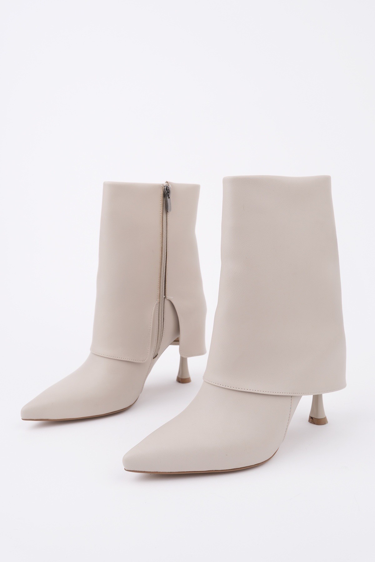 MARLA Sivri Burun İnce Topuklu Fermuarlı Kadın Bot - Görsel 3