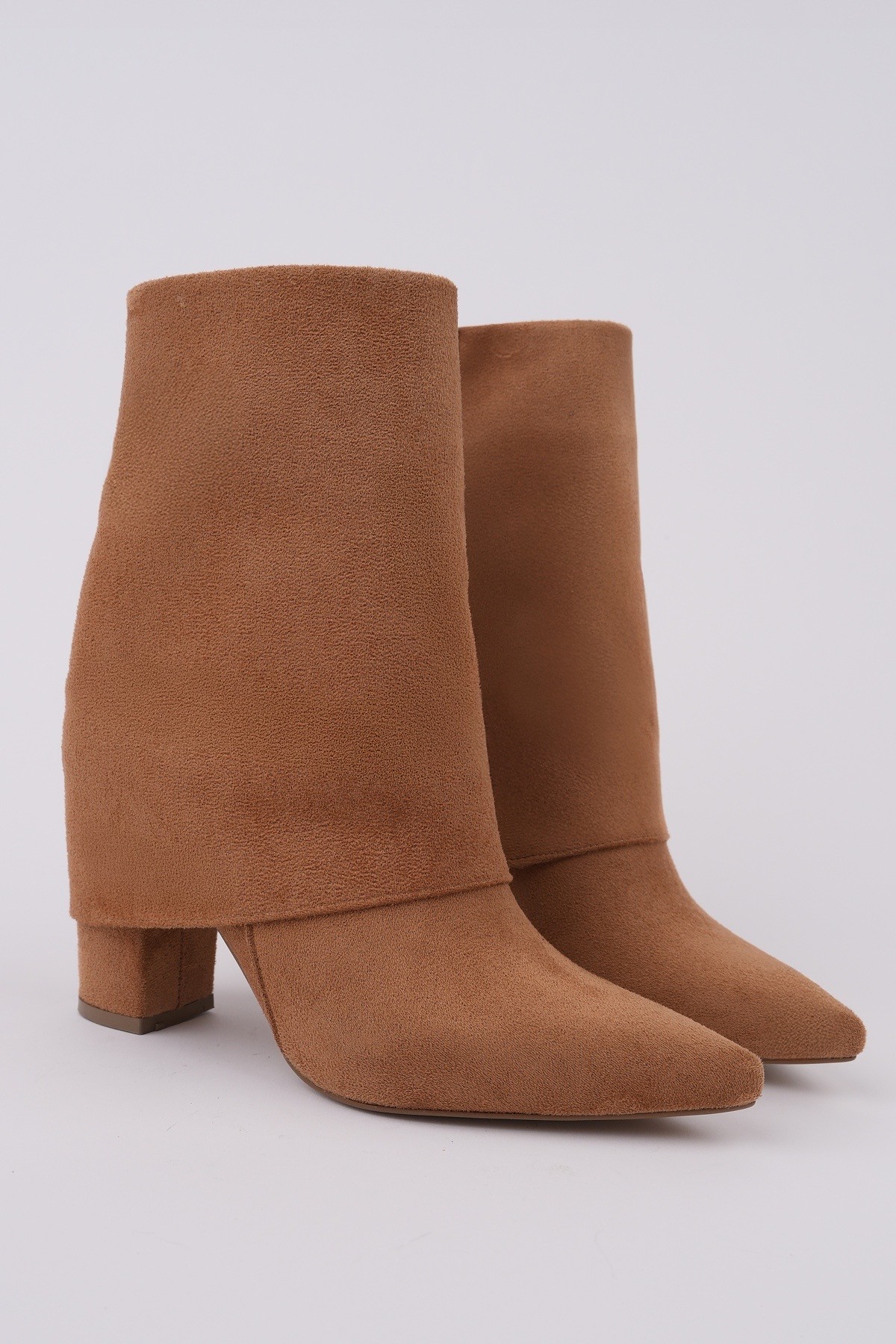 İMPERA Sivri Burun Kalın Topuklu Fermuarlı Kadın Bot - Görsel 3