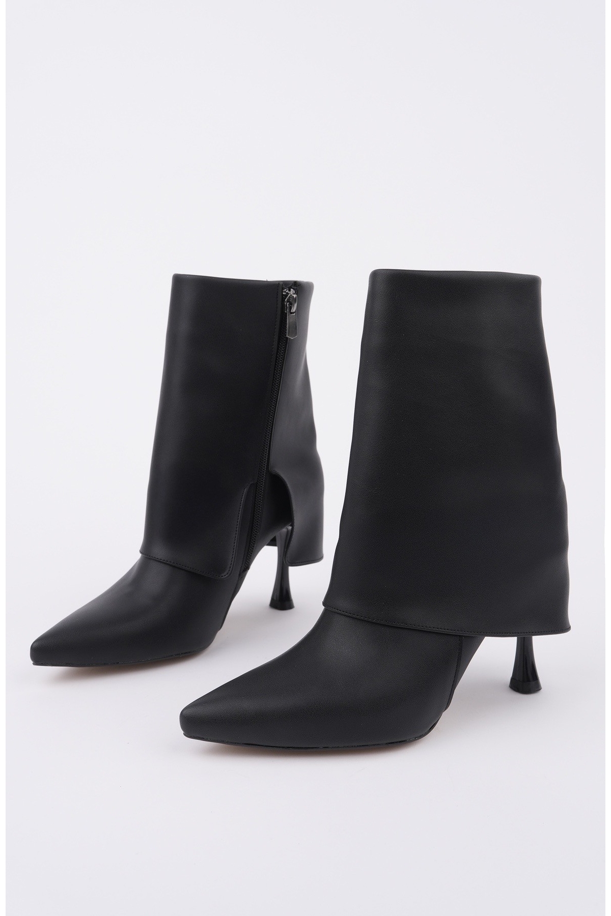 MARLA Sivri Burun İnce Topuklu Fermuarlı Kadın Bot - Görsel 3