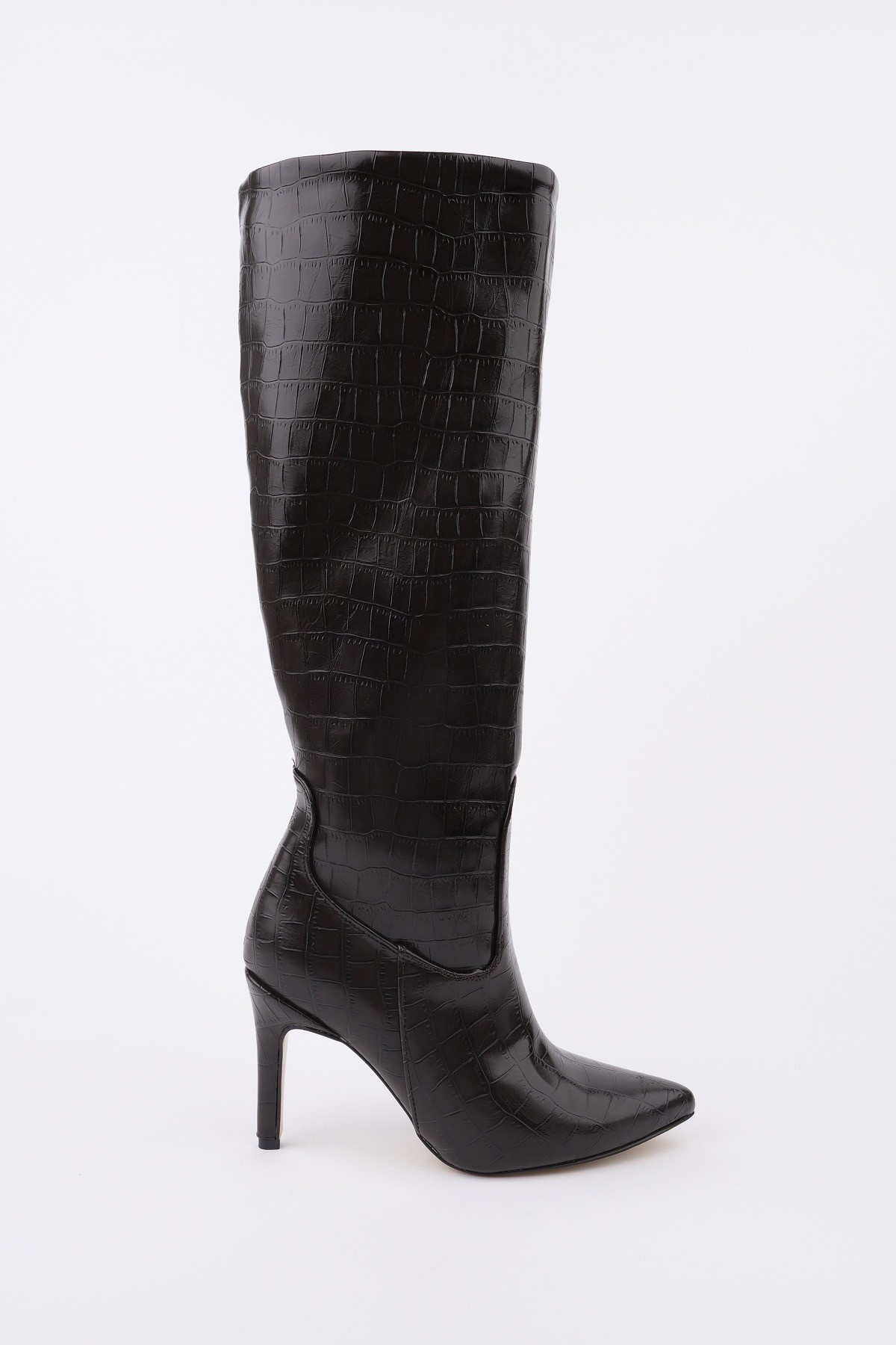 CLARİSSA Sivri Burun Kroko Desenli İnce Topuklu Kadın Çizme - Görsel 7