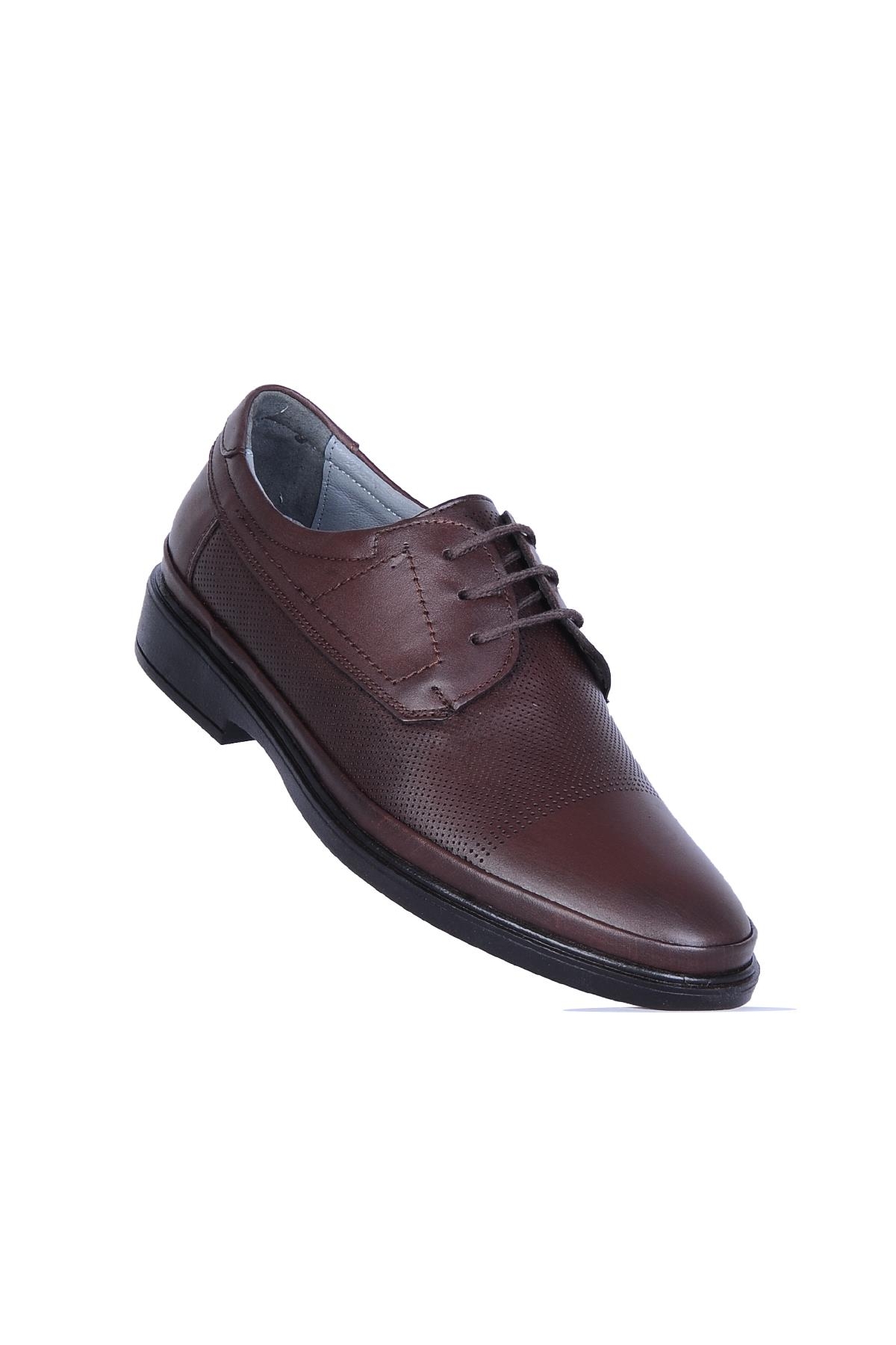 71 Kahve Lz Kauçuk %100 Deri Erkek Klasik Ayakkabı - Görsel 2