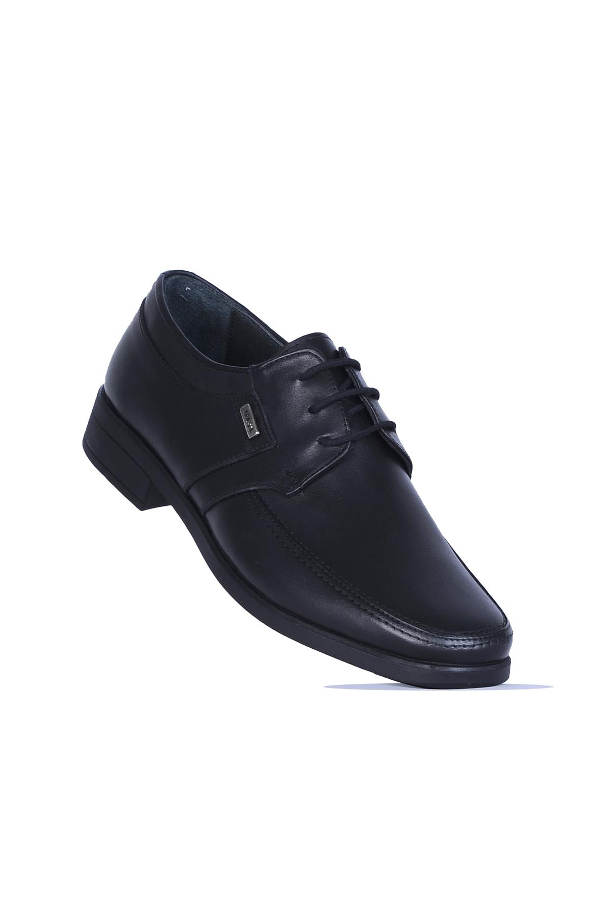 1162 Siyah Kauçuk %100 Deri Erkek Klasik Ayakkabı - Görsel 2