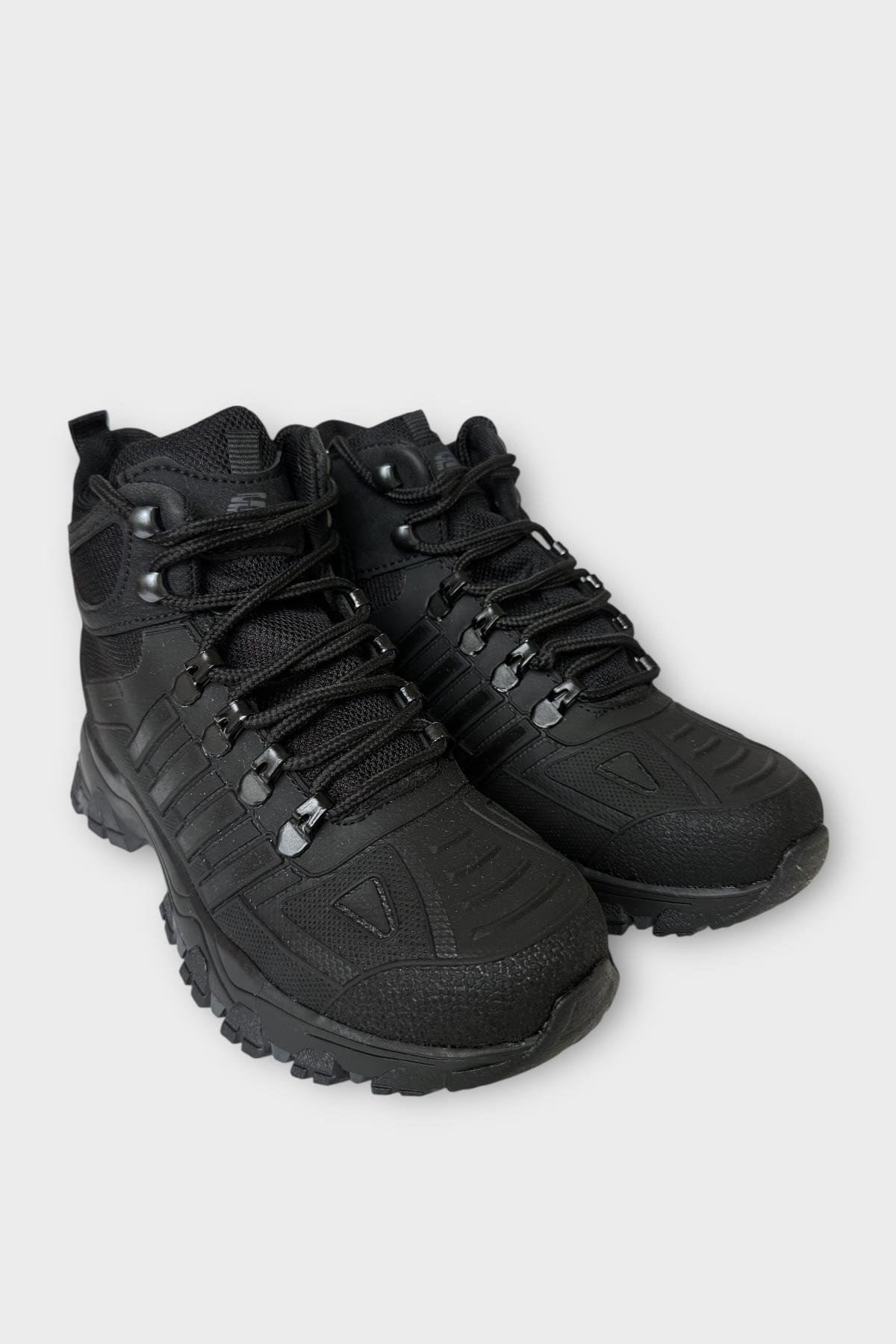 Unısex Soğuk Geçirmez Fermuarlı Trekking &amp; Outdoor Bot SİYAH - Görsel 5