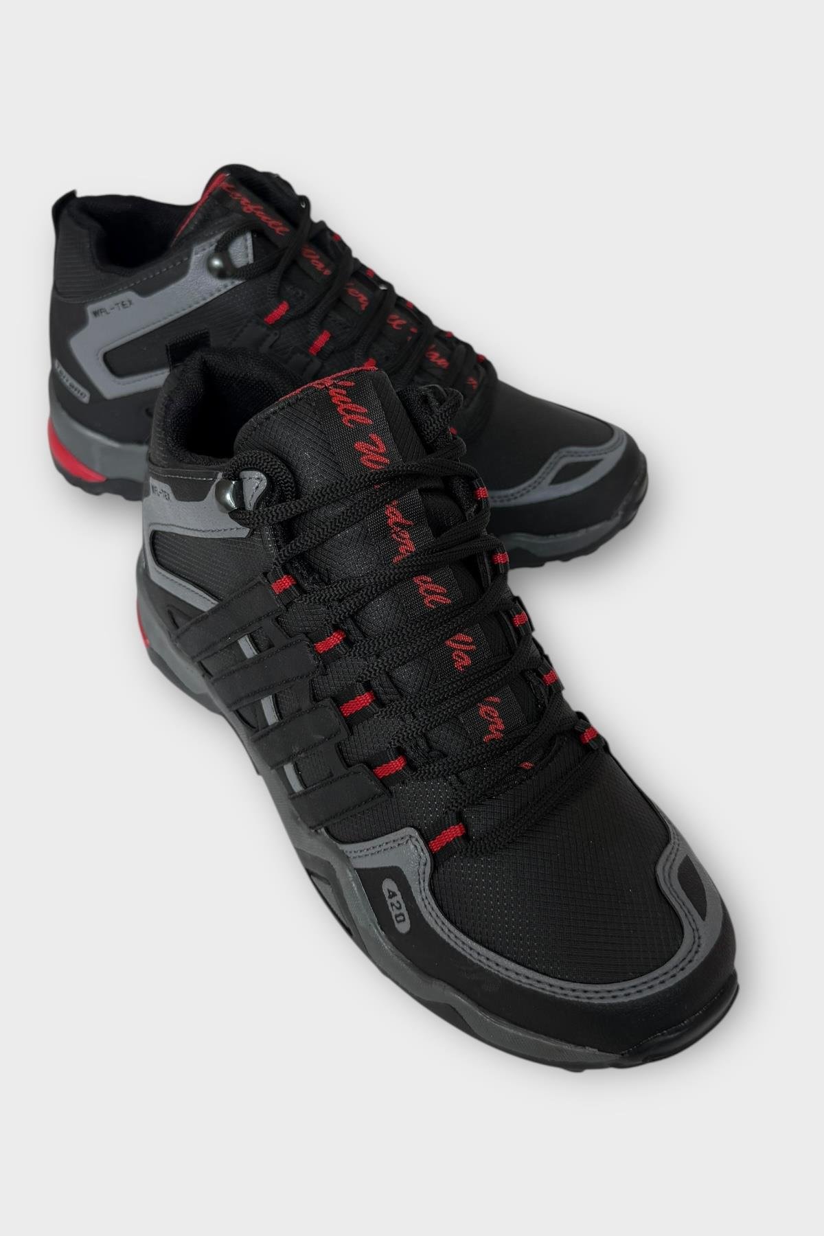 Erkek Kışlık Trekking Spor Bot SİYAH - KIRMIZI - Görsel 3