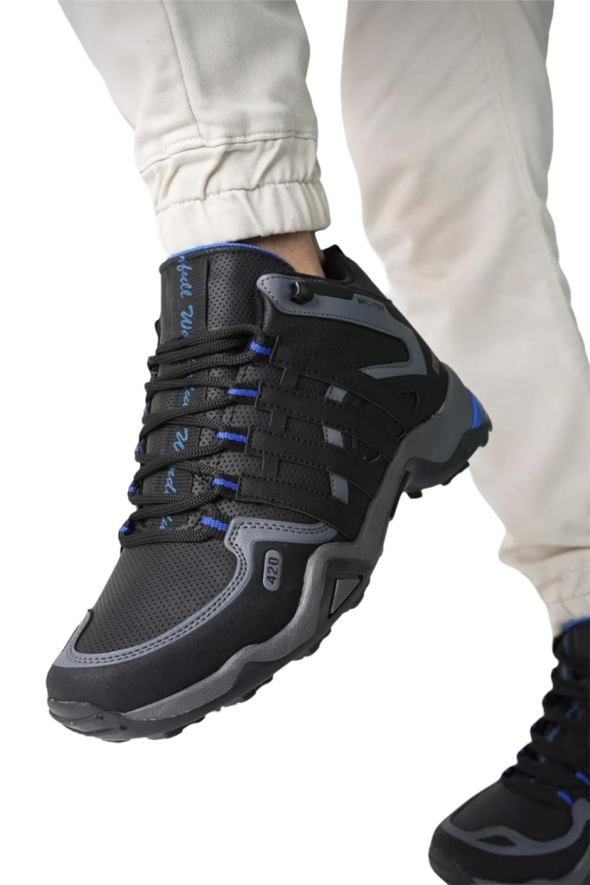 Liger Liger Siyah Erkek Kışlık Trekking Spor Bot SİYAH SAX Outdoor Ayakkabı | Flo Siyah - 6. görsel