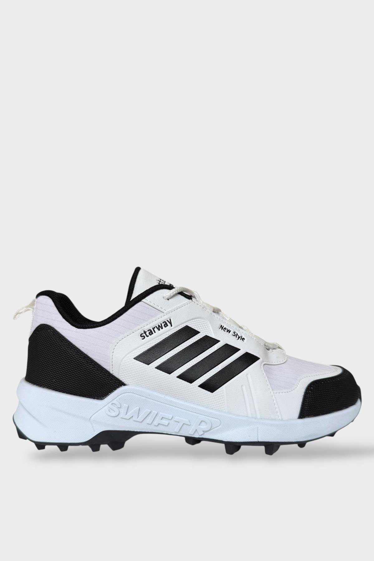 Erkek Soğuk Geçirmez Spor Outdoor Trekking Bot Ayakkabı BEYAZ - SİYAH - Görsel 2