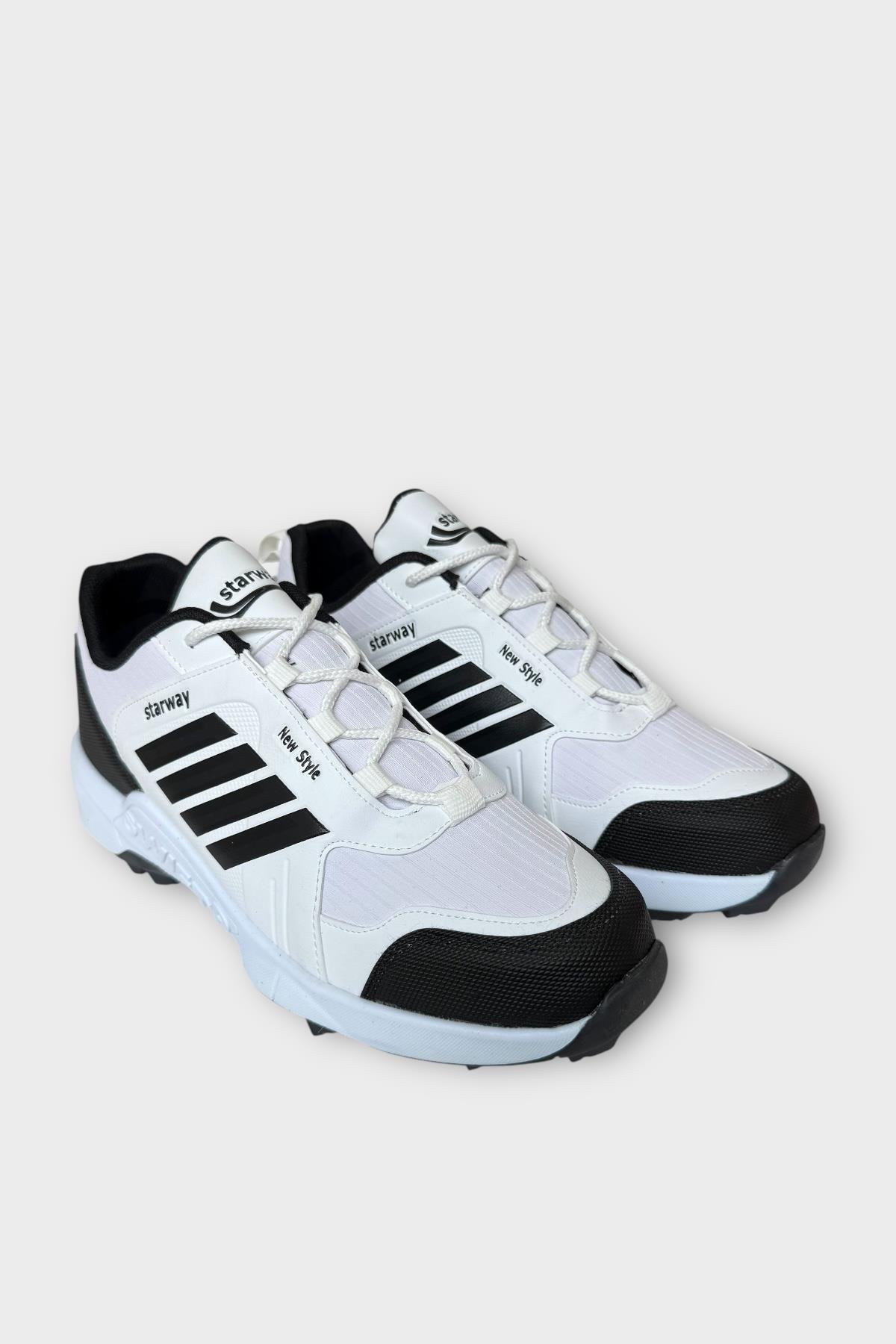 Erkek Soğuk Geçirmez Spor Outdoor Trekking Bot Ayakkabı BEYAZ - SİYAH - Görsel 5