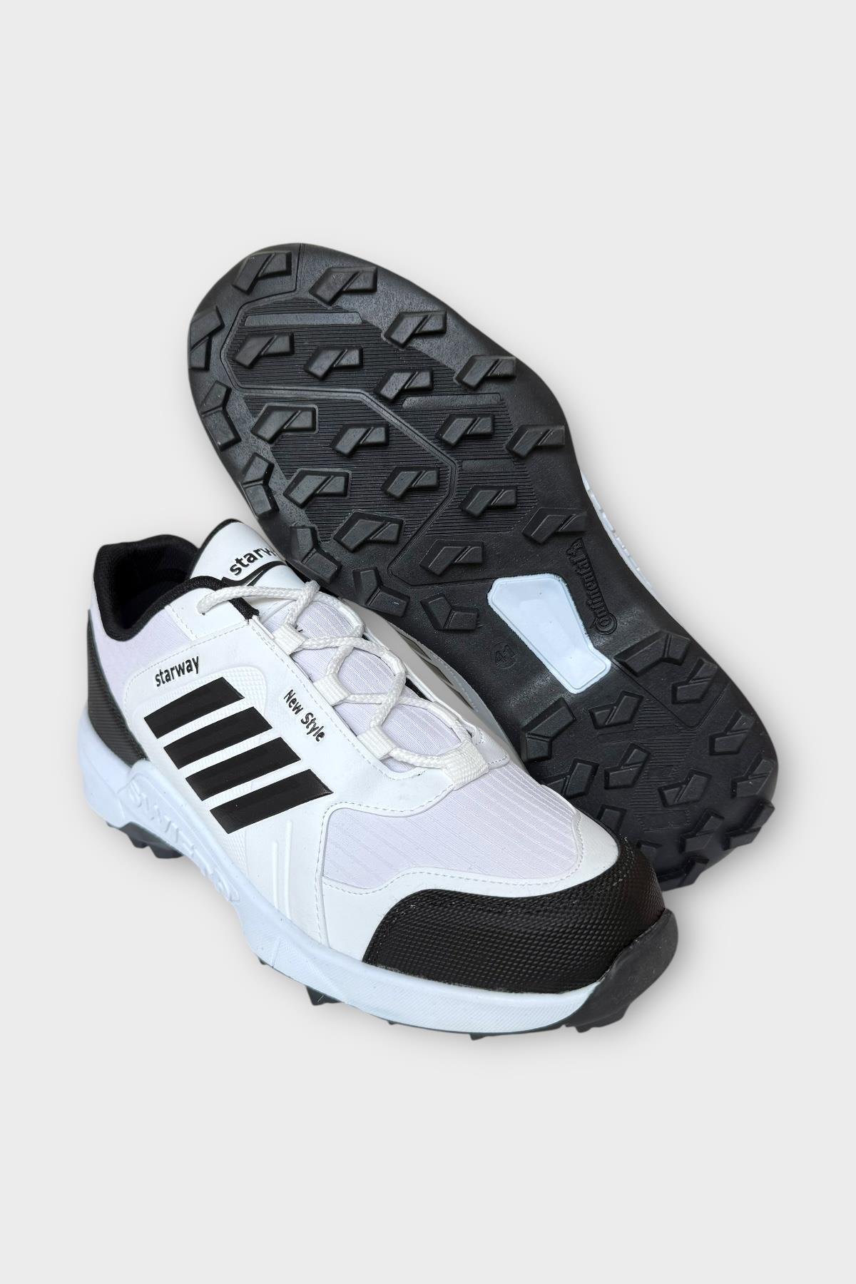 Erkek Soğuk Geçirmez Spor Outdoor Trekking Bot Ayakkabı BEYAZ - SİYAH - Görsel 7