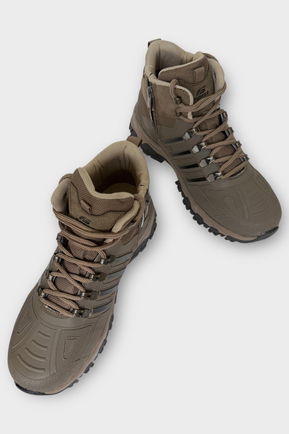 Unısex Soğuk Geçirmez Fermuarlı Trekking &amp; Outdoor Bot VİZON - Görsel 4