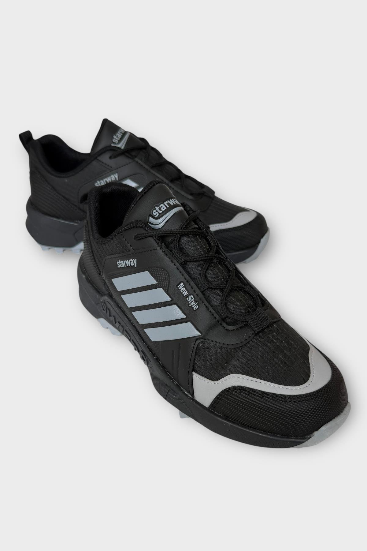 Erkek Soğuk Geçirmez Spor Outdoor Trekking Bot Ayakkabı SİYAH - FÜME - Görsel 3