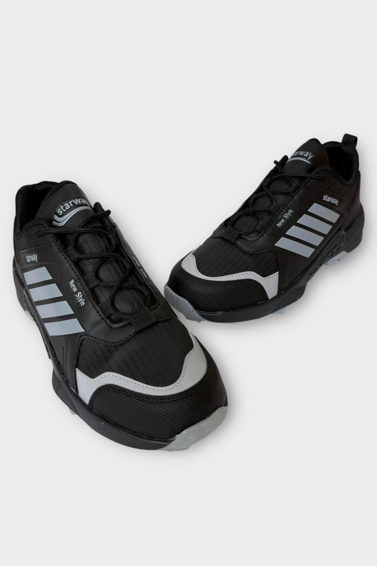 Erkek Soğuk Geçirmez Spor Outdoor Trekking Bot Ayakkabı SİYAH - FÜME - Görsel 4