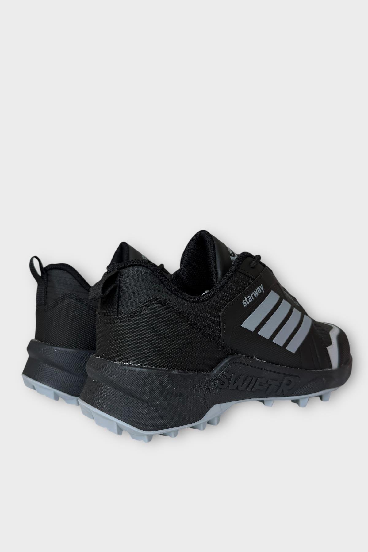 Erkek Soğuk Geçirmez Spor Outdoor Trekking Bot Ayakkabı SİYAH - FÜME - Görsel 6