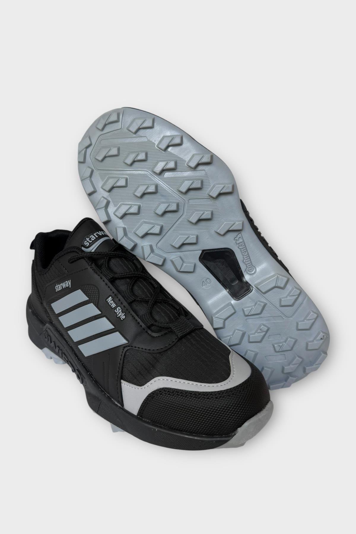 Erkek Soğuk Geçirmez Spor Outdoor Trekking Bot Ayakkabı SİYAH - FÜME - Görsel 7