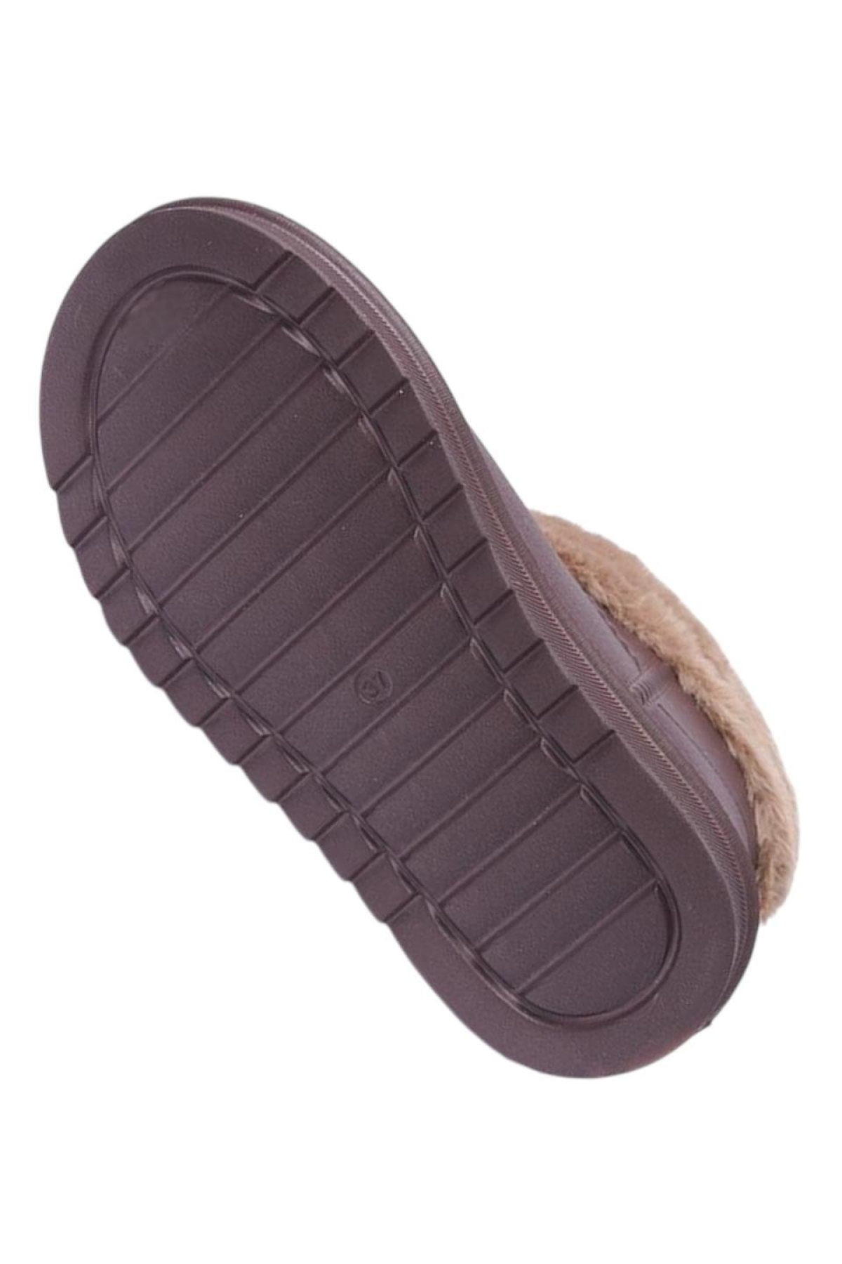 Yuvarlak Burun Kadın Kürklü Kısa Yağmur Botu KAHVERENGİ - Görsel 5