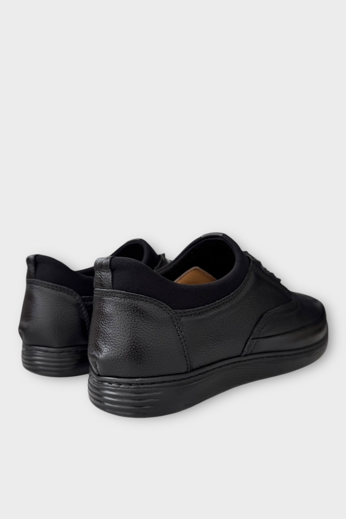 Erkek Hakiki Deri Akıllı Bğcıklı Günlük Ayakkabı SİYAH - Görsel 6