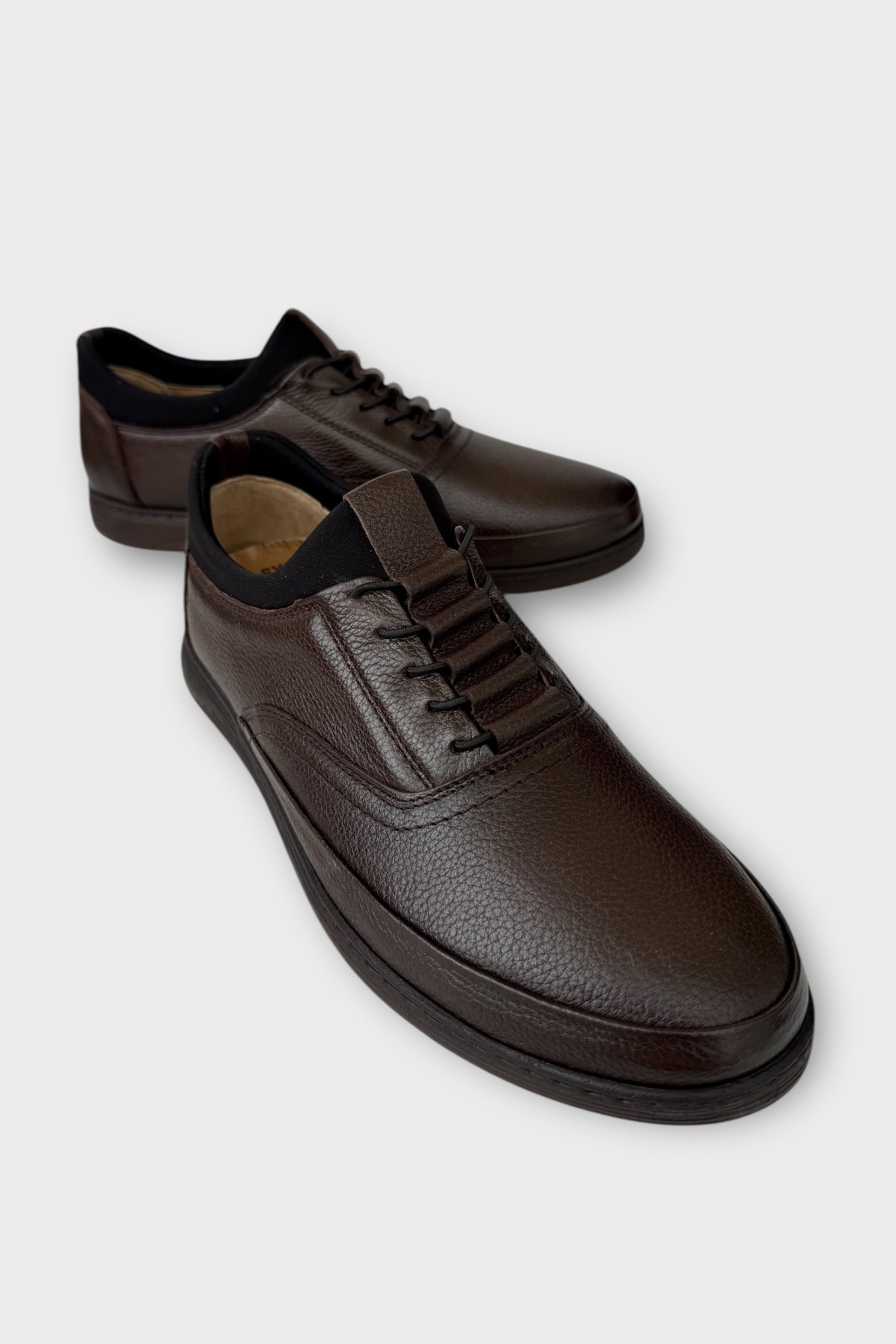 Liger Liger Erkek Hakiki Deri Akıllı Bğcıklı Günlük Ayakkabı KAHVERENGİ Klasik Ayakkabı | Flo Kahverengi - 3. görsel