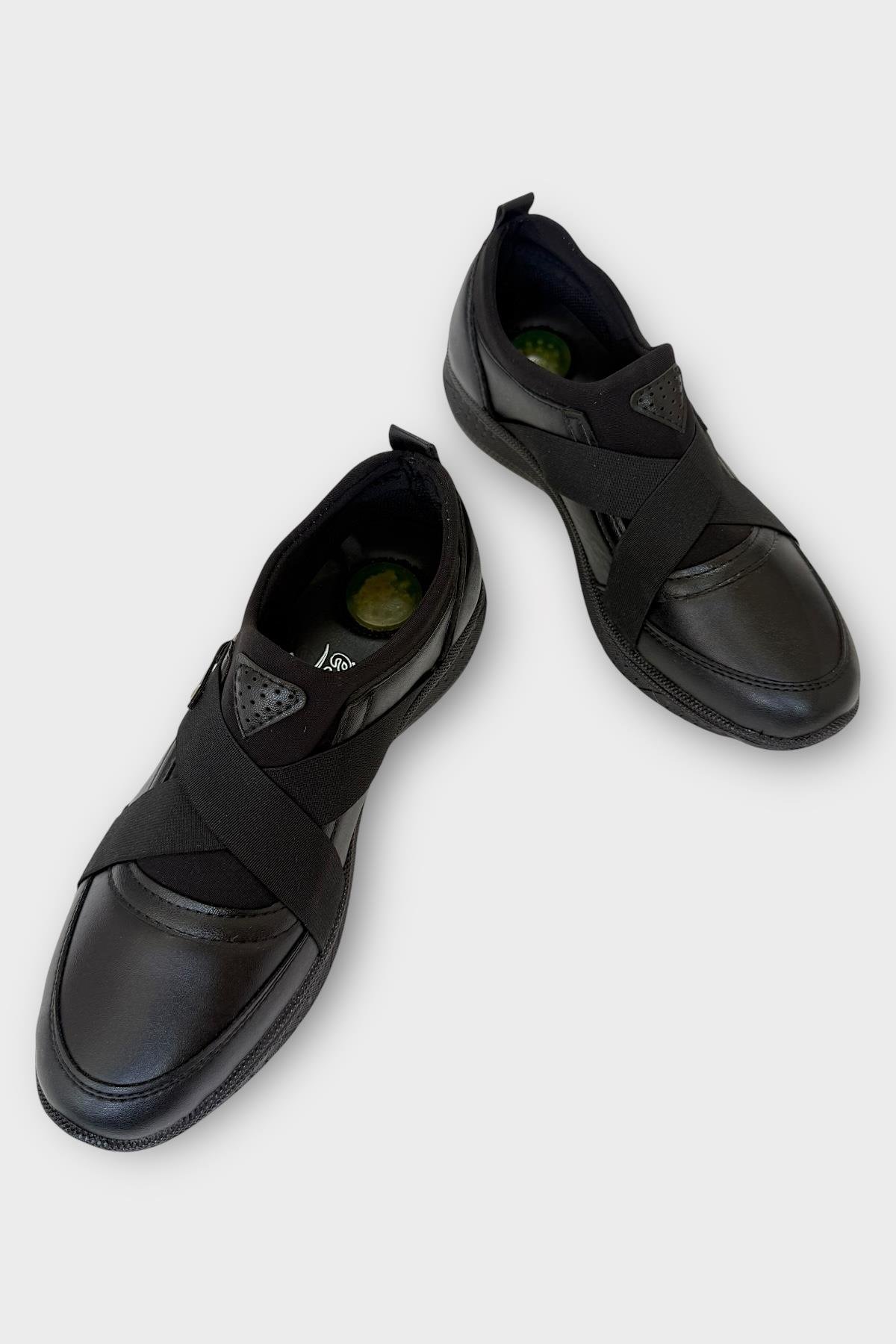 Kadın Ortopedik Comfort Taban Lastik Detay Günlük Ayakkabı SİYAH - Görsel 5