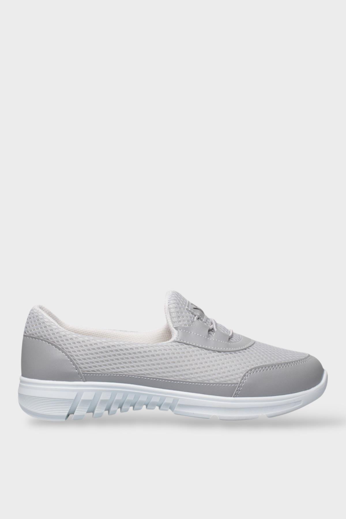Kadın Ortopedik Fileli Anne Babet Günlük Ayakkabı GRİ - Görsel 3