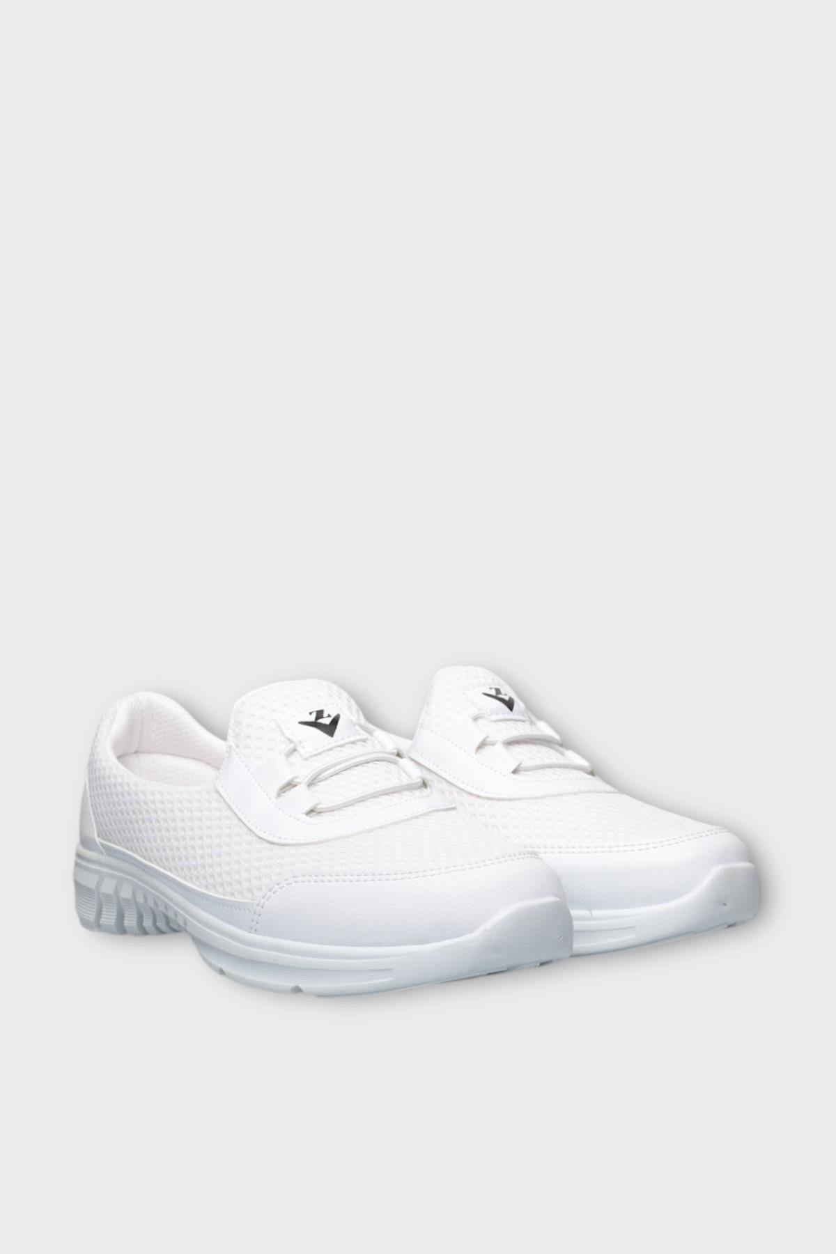 Kadın Ortopedik Fileli Anne Babet Günlük Ayakkabı BEYAZ - Görsel 5