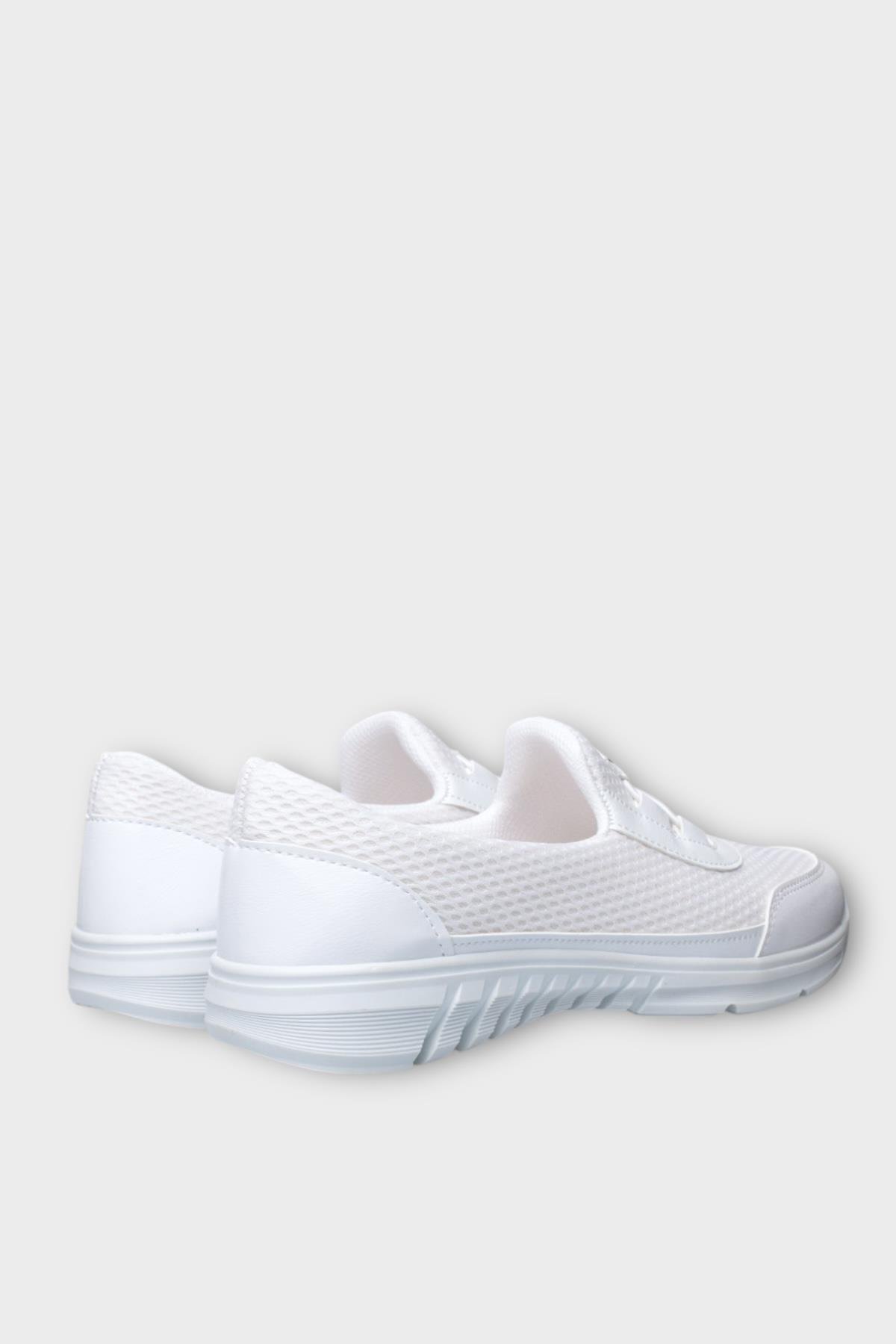 Kadın Ortopedik Fileli Anne Babet Günlük Ayakkabı BEYAZ - Görsel 6