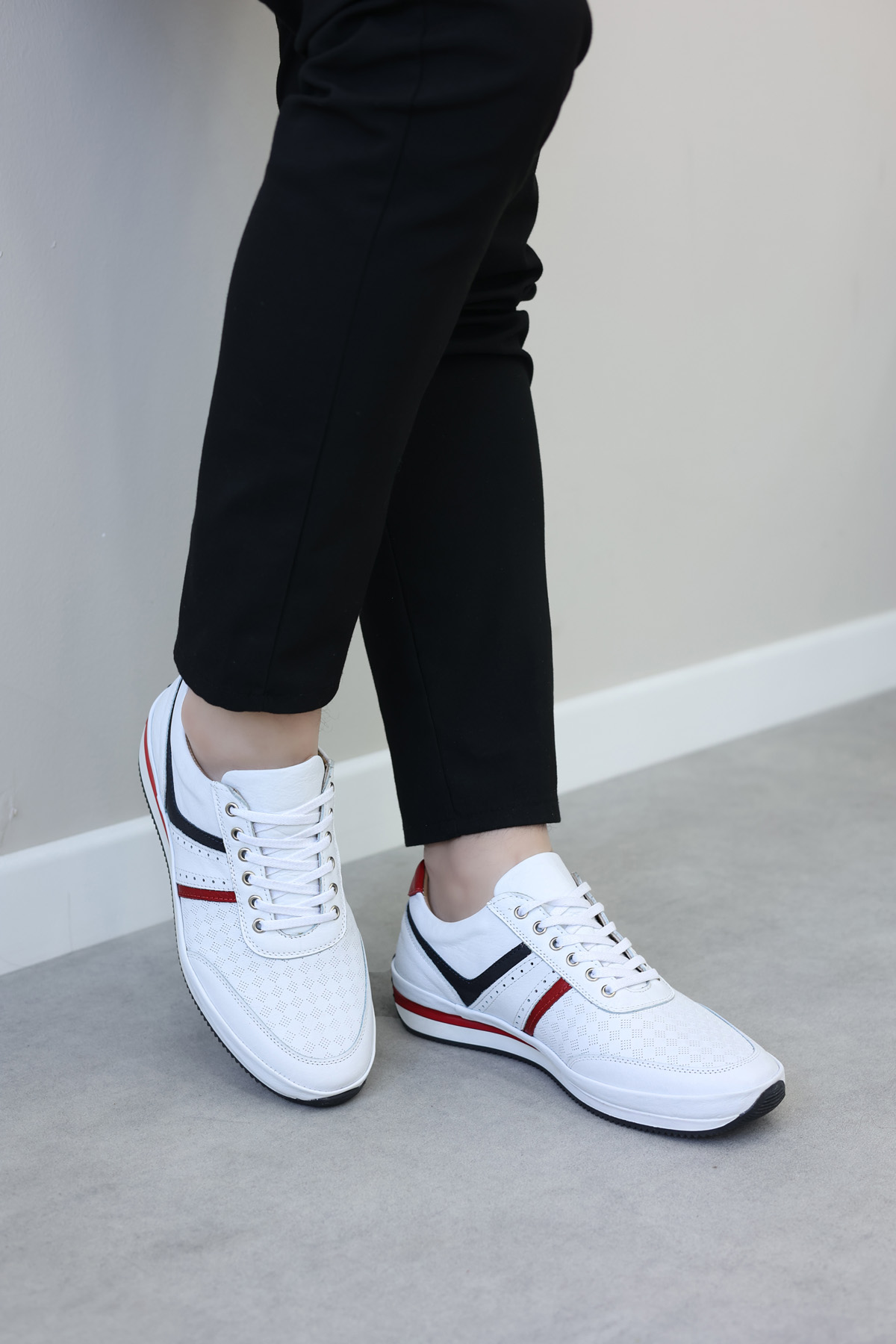 Hakiki Deri Erkek Spor Ayakkabı 856MA1795 - Görsel 6