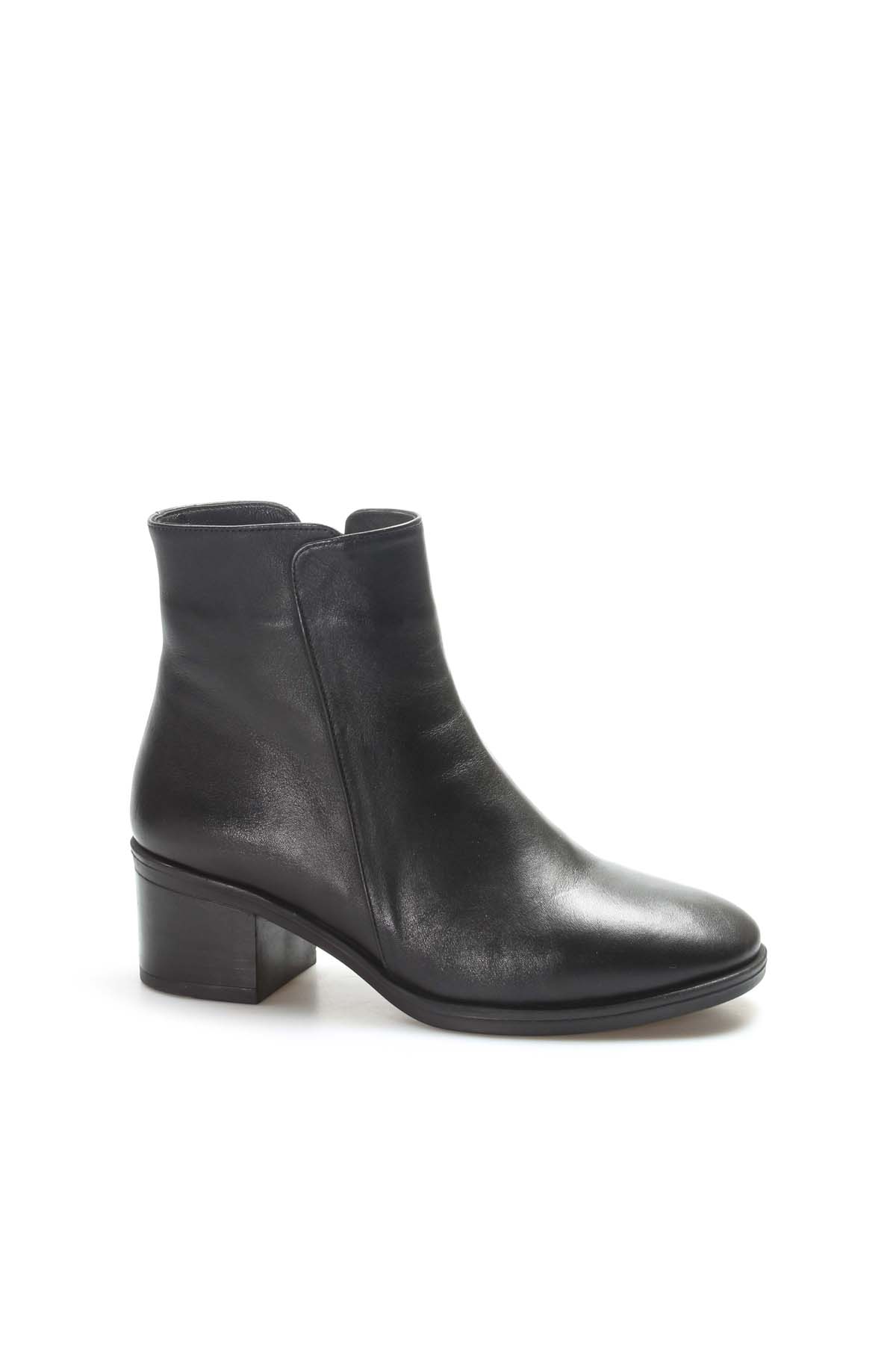 Hakiki Deri Kürklü Kadın Klasik Bot 757KZA2655 - Görsel 5