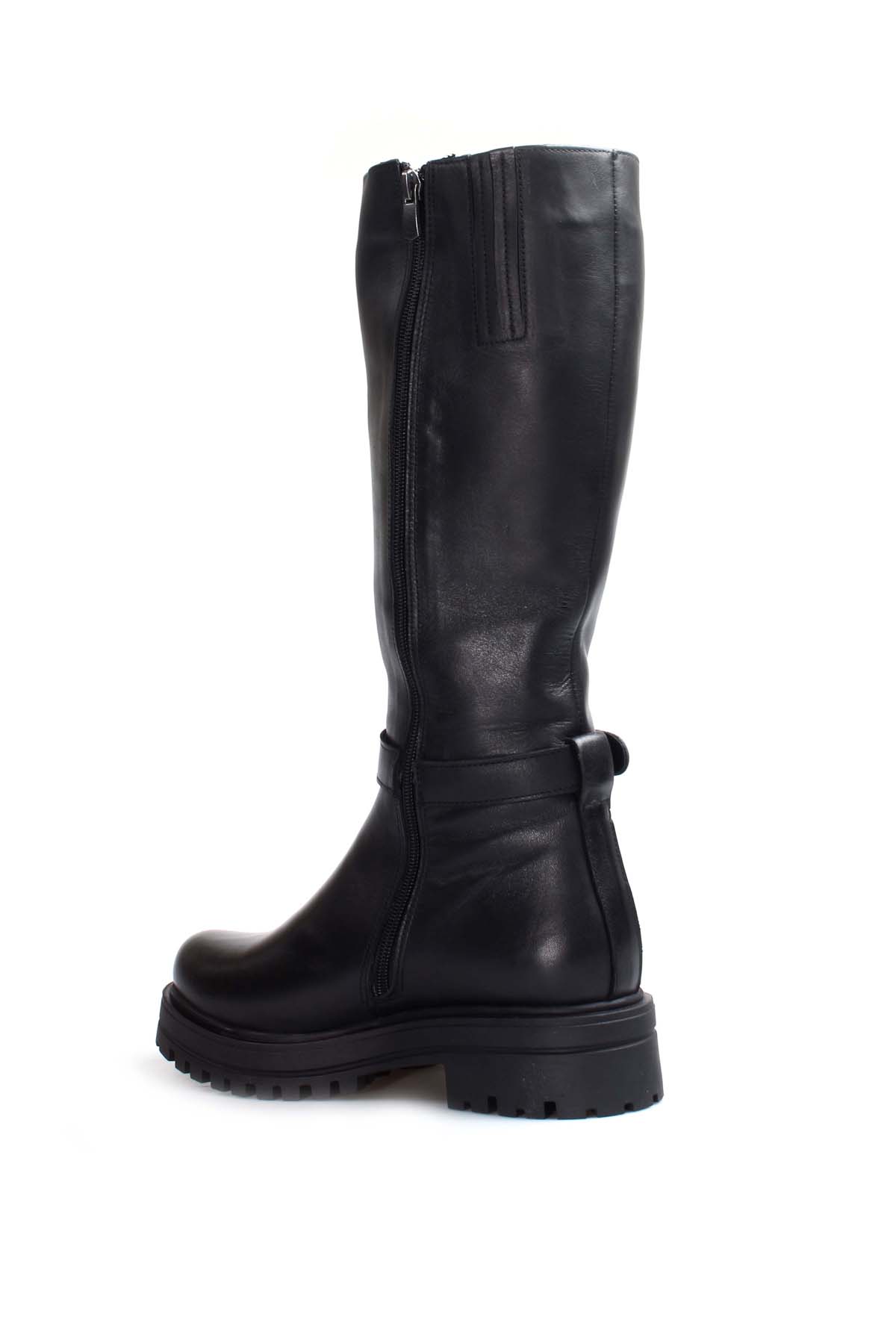 Hakiki Deri Kürklü Kadın Klasik Çizme 757KZA22500 - Görsel 4