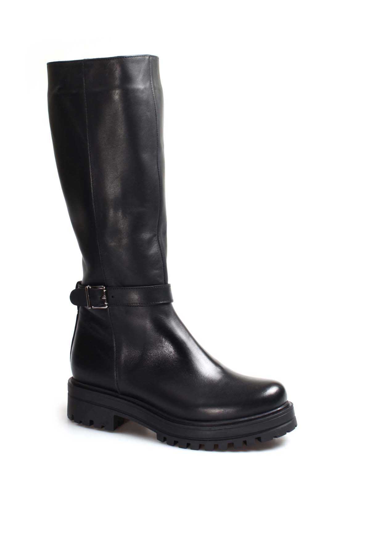 Hakiki Deri Kürklü Kadın Klasik Çizme 757KZA22500 - Görsel 5