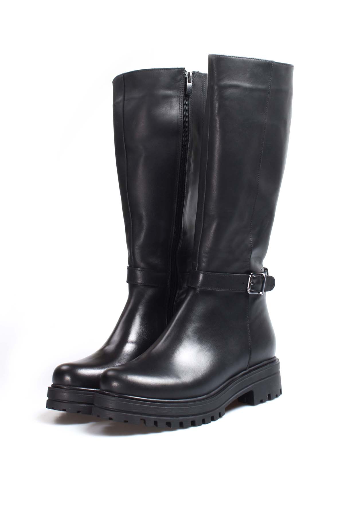 Hakiki Deri Kürklü Kadın Klasik Çizme 757KZA22500 - Görsel 8