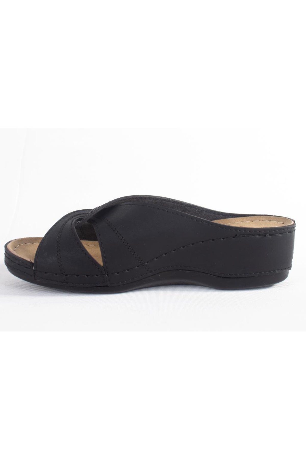 DZA37-1816 Siyah Günlük Ortopedik Kadın Terlik - Görsel 4