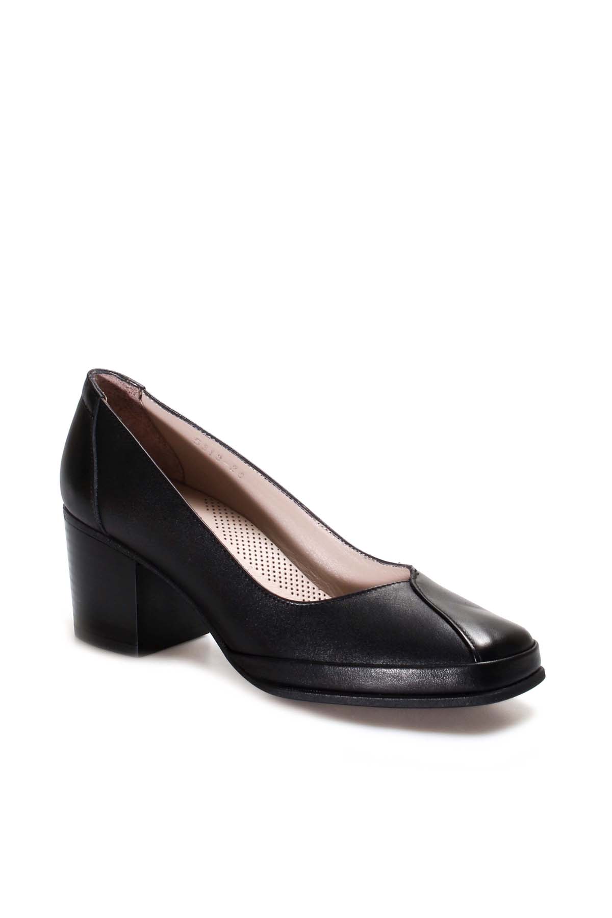 Hakiki Deri Kadın Kalın Topuklu Ayakkabı 889ZA5313 - Görsel 4