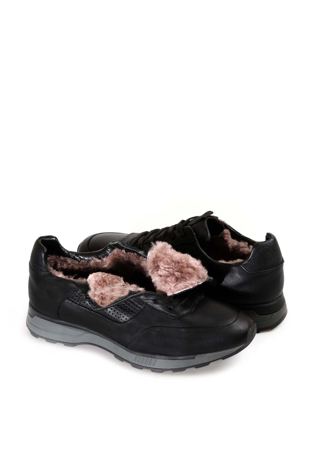 Hakiki Deri Kürklü Erkek Spor Ayakkabı 723KMA120 - Görsel 7