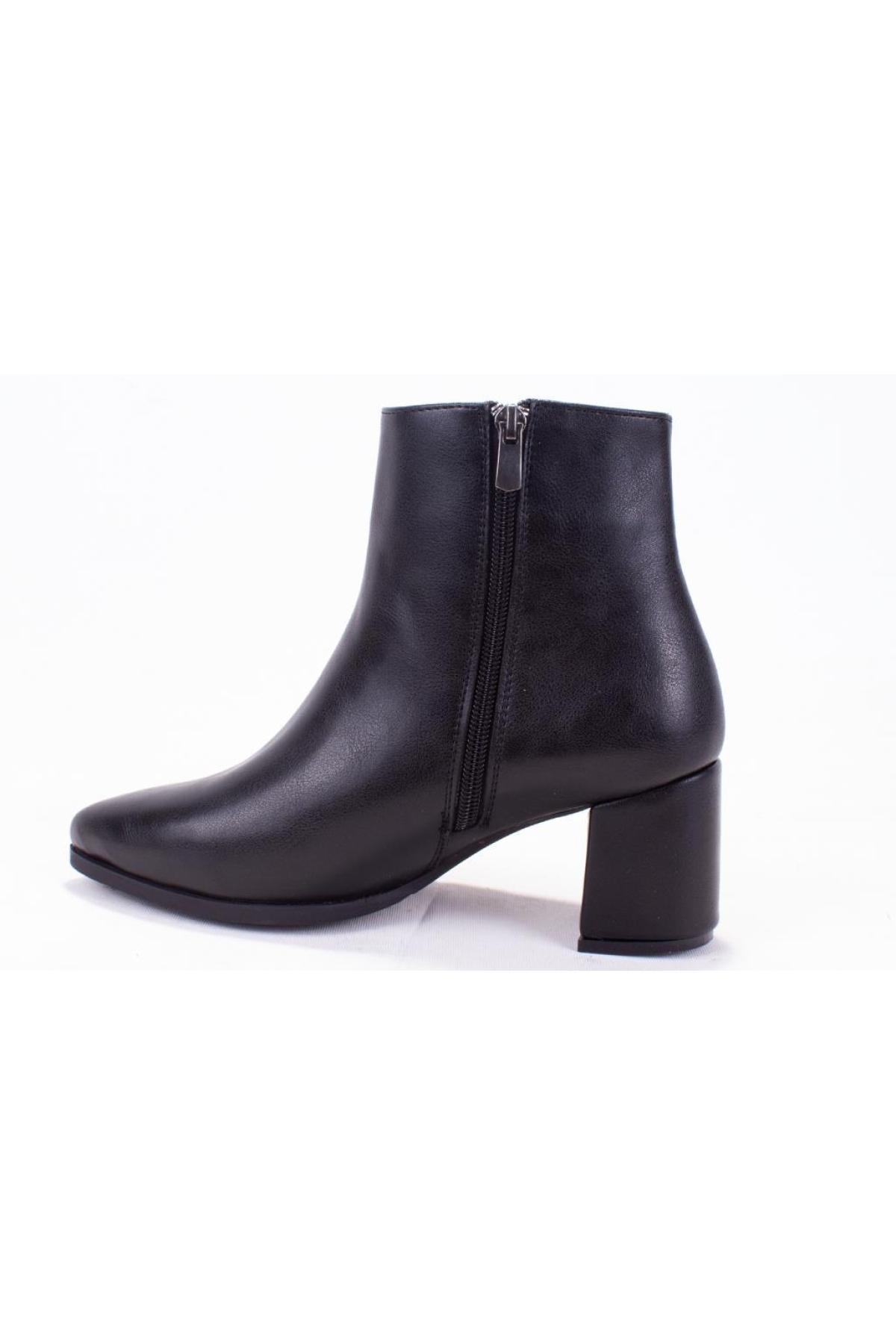 DZA07-998700 Siyah Klasik Topuklu Kadın Bot - Görsel 4
