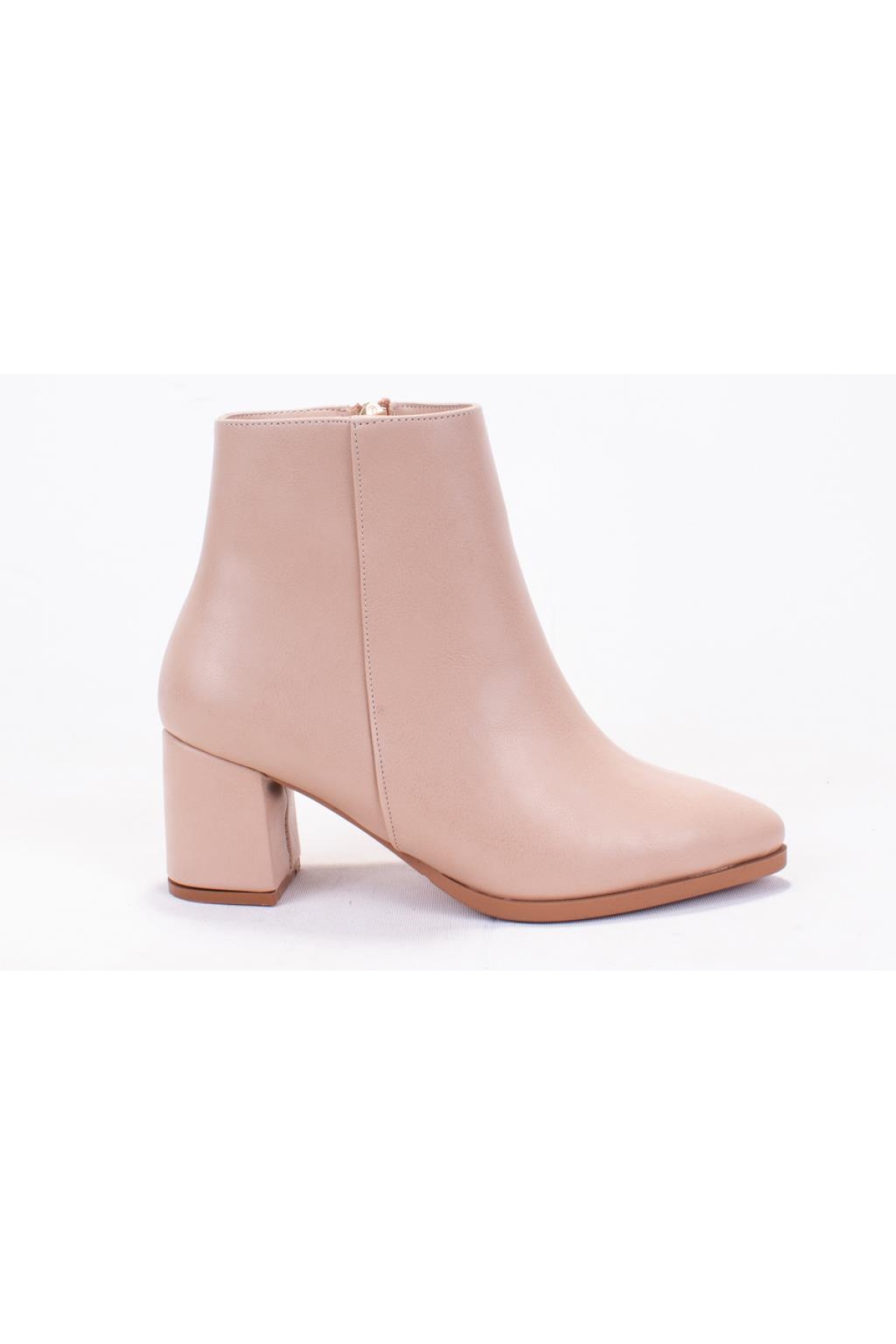 DZA07-998700 Vizon Klasik Topuklu Kadın Bot - Görsel 3