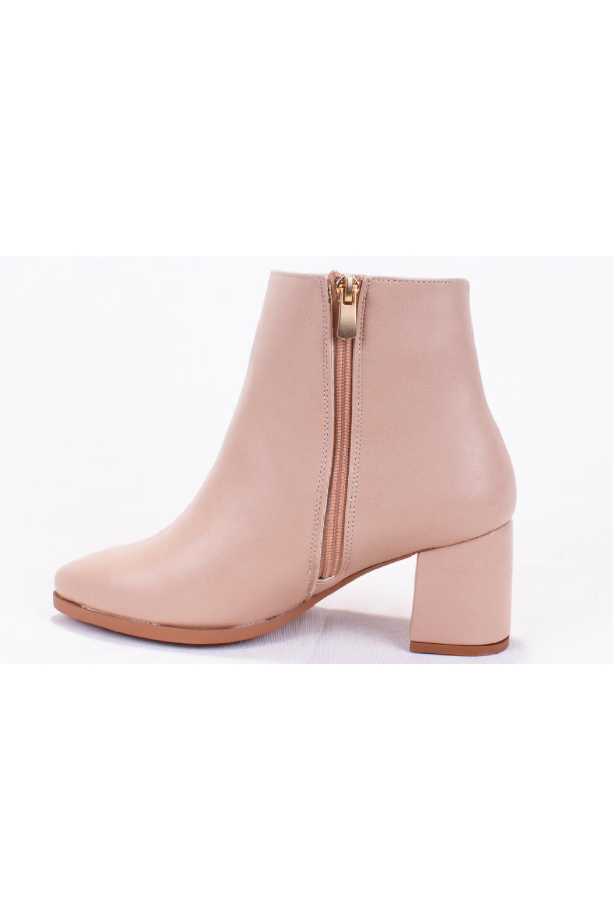 DZA07-998700 Vizon Klasik Topuklu Kadın Bot - Görsel 4