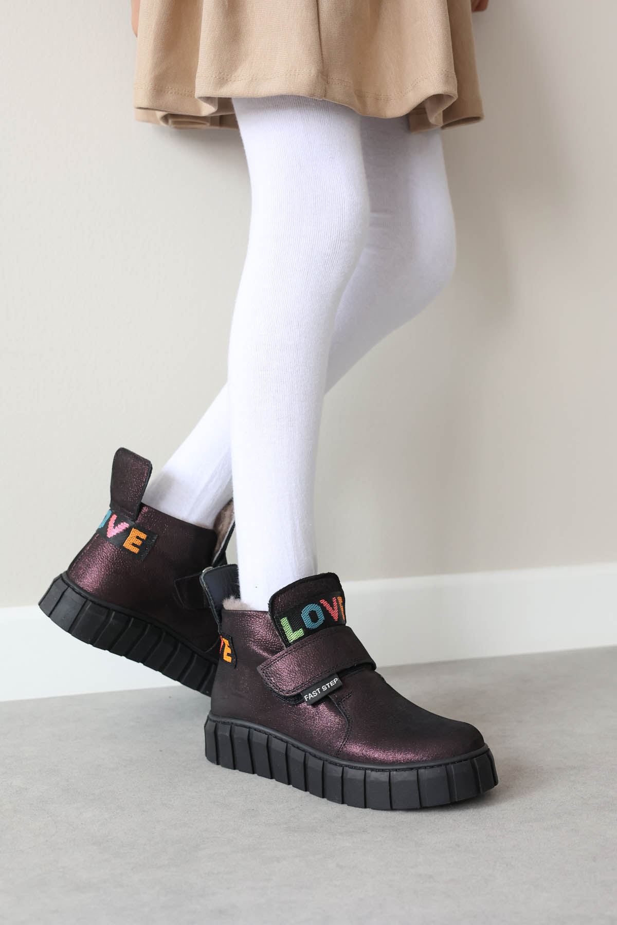 Hakiki Deri Kürklü Unisex Çocuk Klasik Bot 769KXA140 - Görsel 3