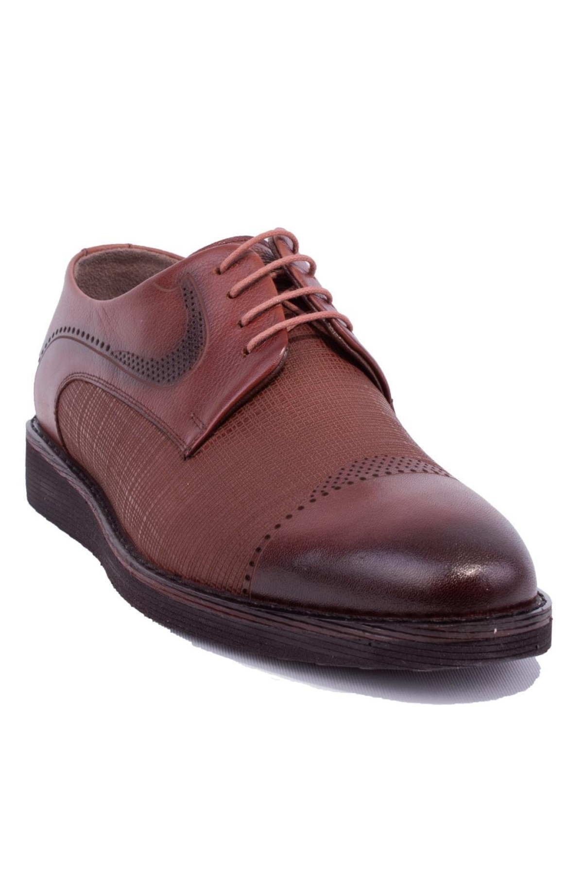 DMA08-858 Taba Ortopedik Günlük Erkek Deri Ayakkabı - Görsel 2
