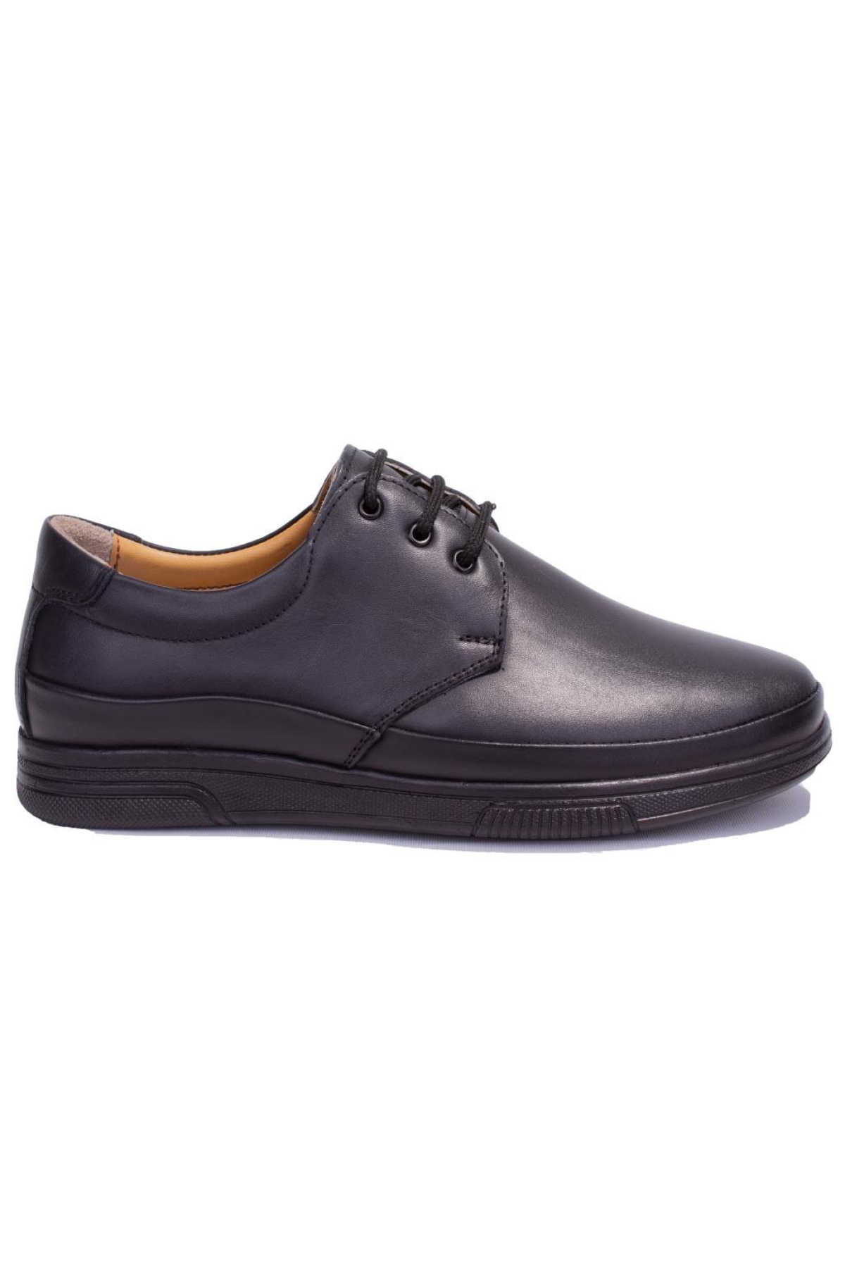 DMA08-430 Siyah Ortopedik Günlük Deri Erkek Ayakkabı - Görsel 3