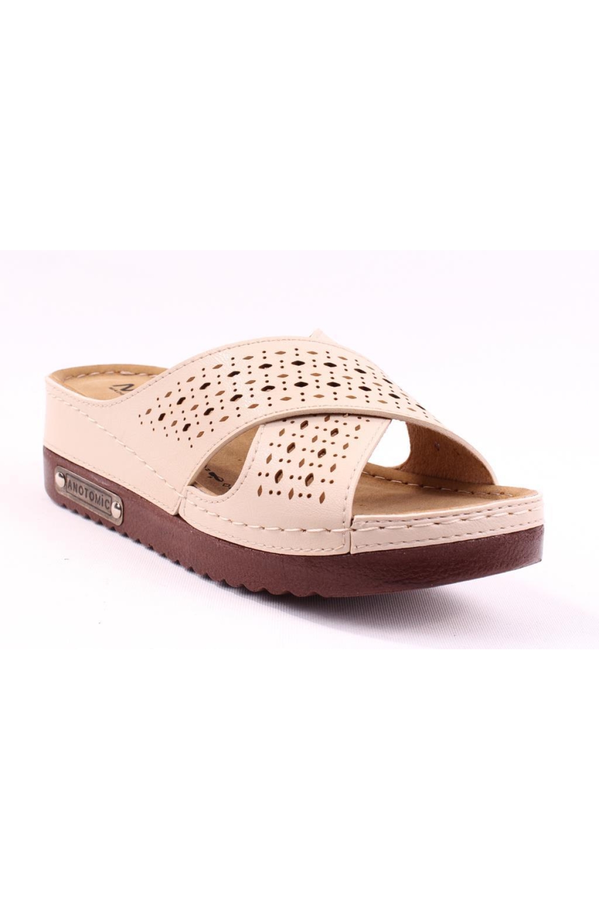 DZA37-3025 Bej Günlük Ortopedik Kadın Terlik - Görsel 2