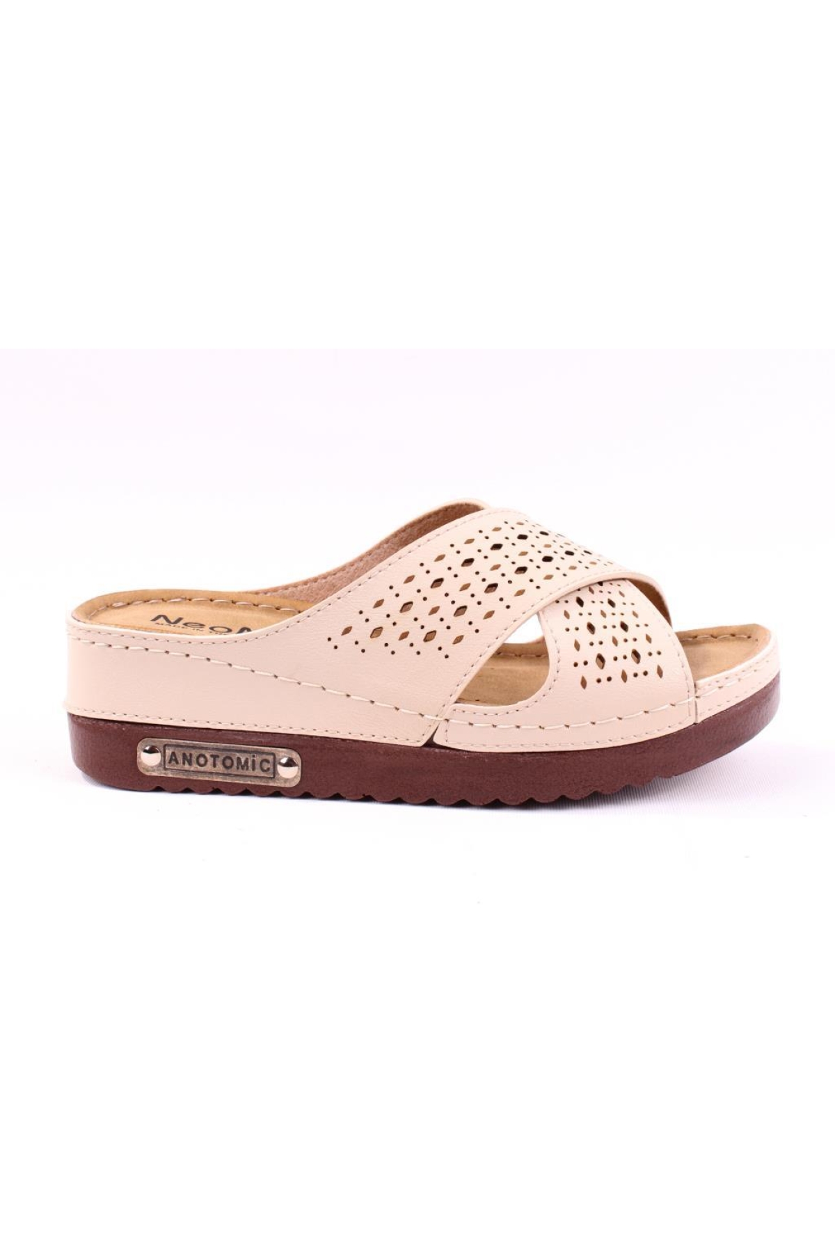 DZA37-3025 Bej Günlük Ortopedik Kadın Terlik - Görsel 3