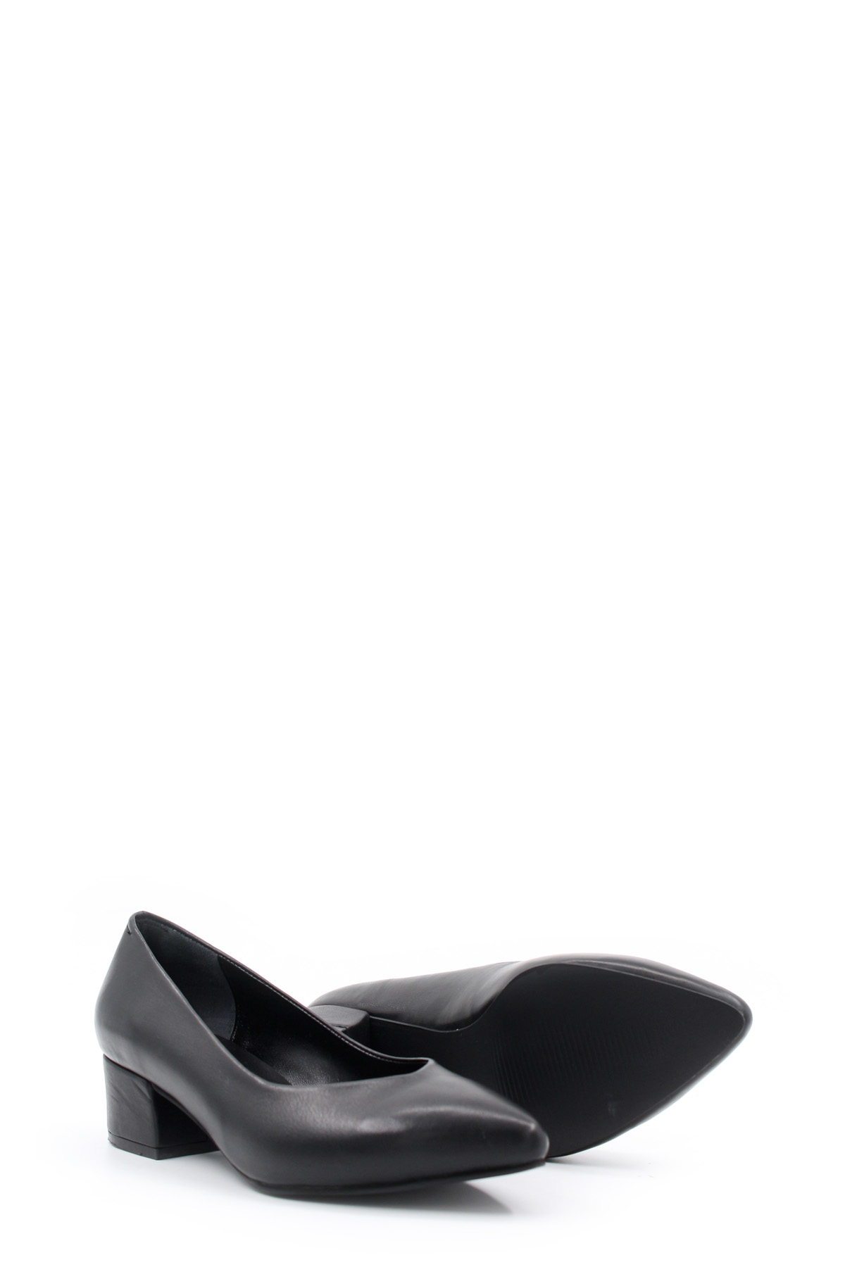 Hakiki Deri Kadın Kalın Topuklu Ayakkabı 792ZA051-801 - Görsel 5