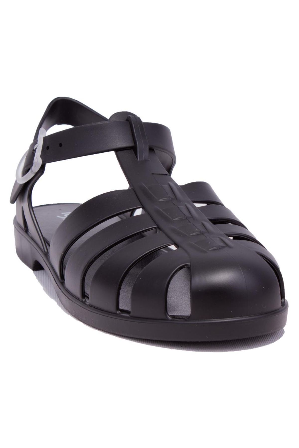 S10259 Bıarrıtz Mate Siyah Ortopedik Günlük Kadın Sandalet - Görsel 2