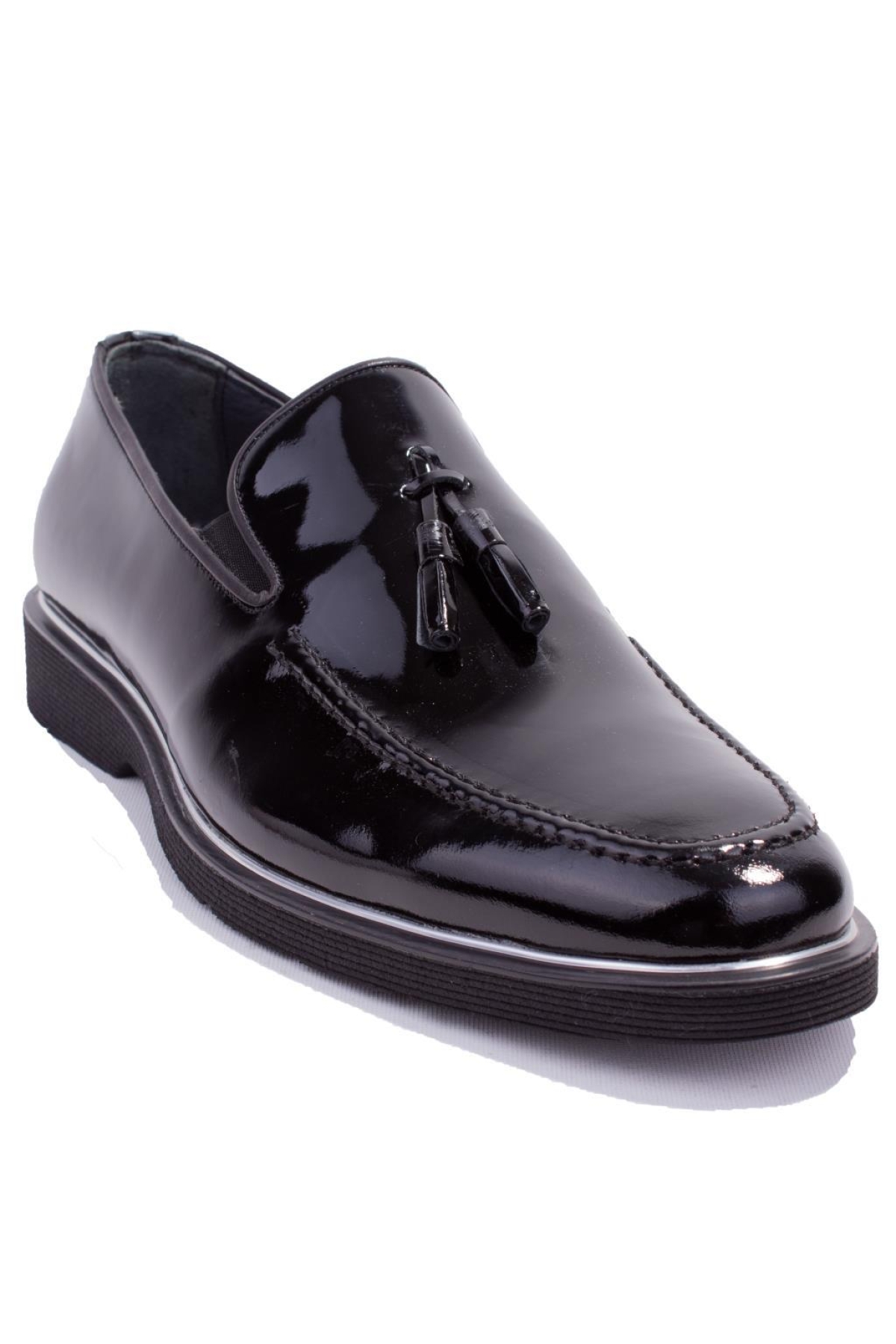 DMA08- 024 Siyah Rugan Ortopedik Günlük Erkek Deri Ayakkabı - Görsel 2
