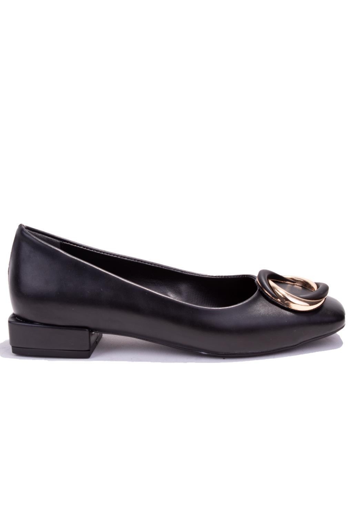 DZA07-8243810 Siyah Klasik Topuklu Kadın Ayakkabı - Görsel 3